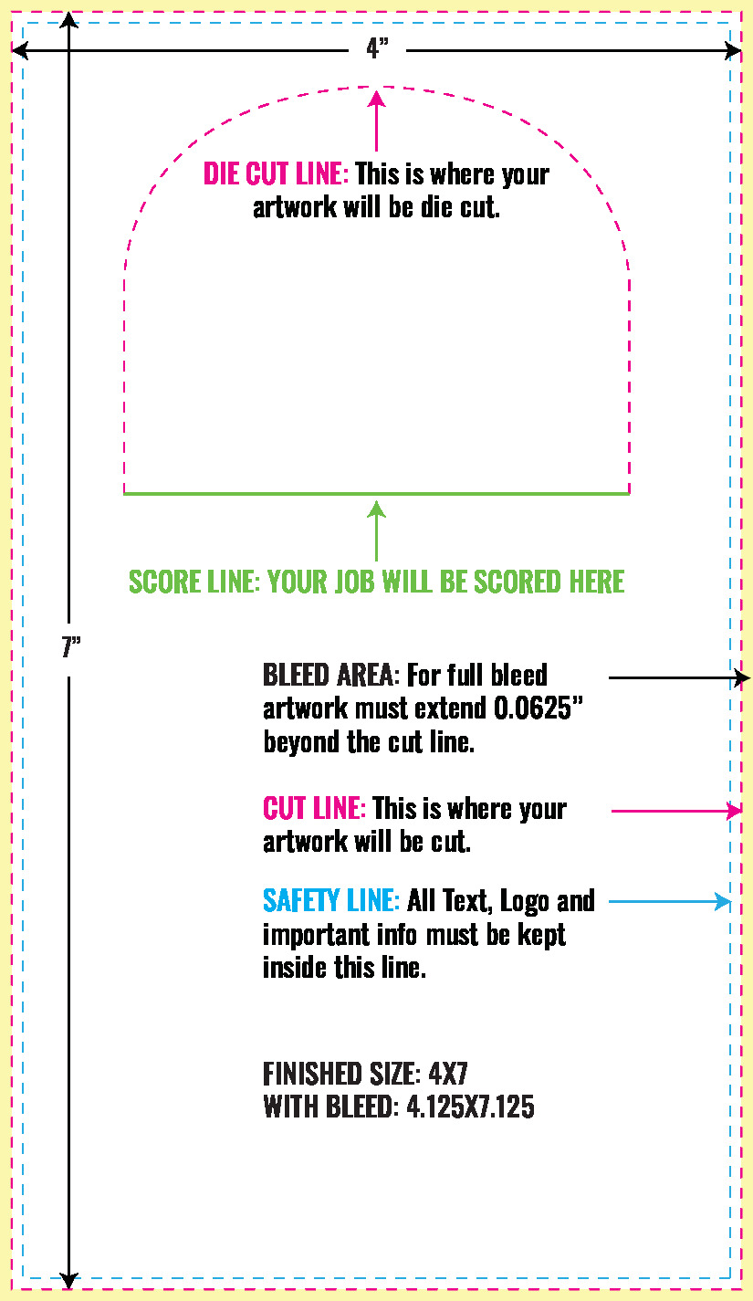 Print Layout Templates 4X7" Door Hangers Vertical