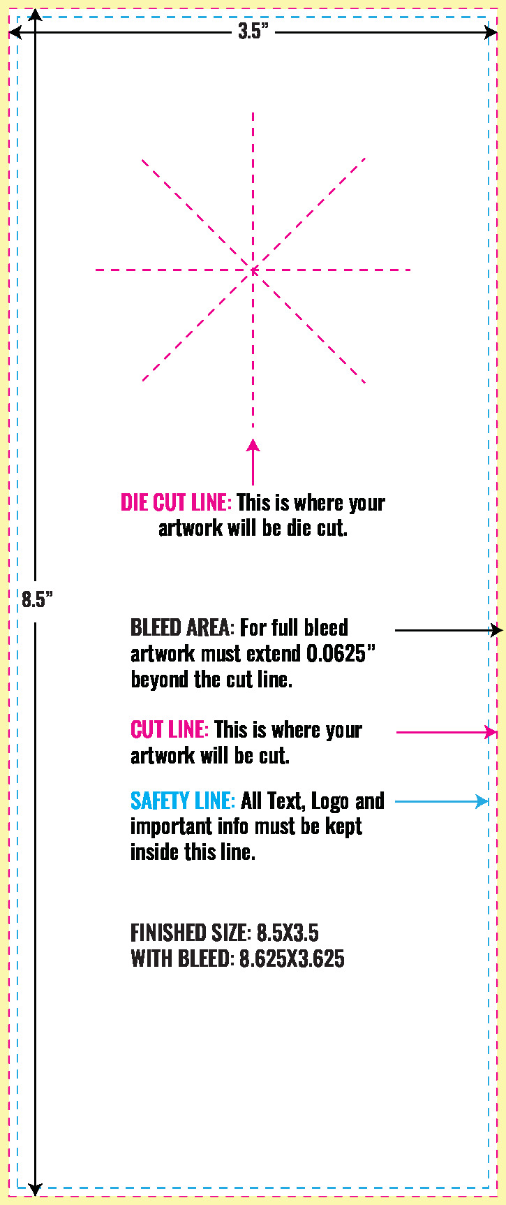 Print Layout Templates 3.5X8.5" Door Hangers Vertical