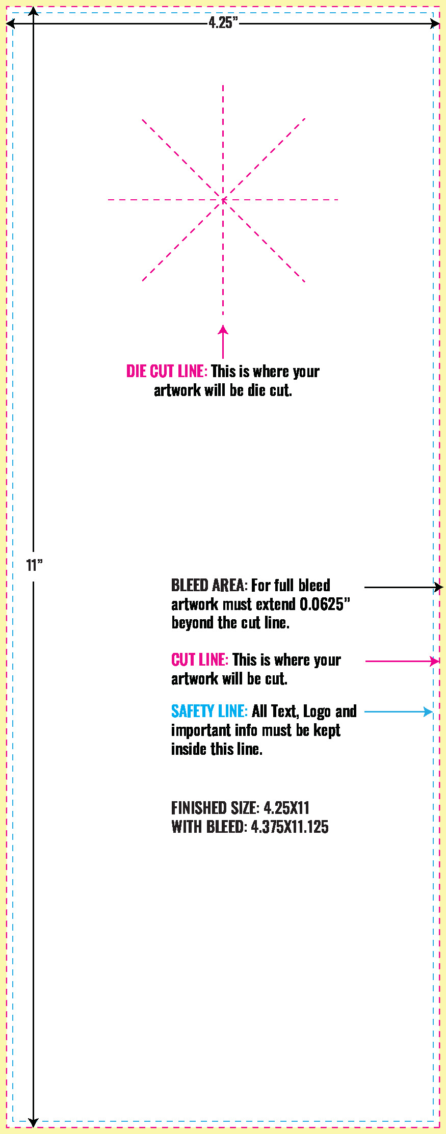 Print Layout Templates 4.25X11" Door Hangers Vertical