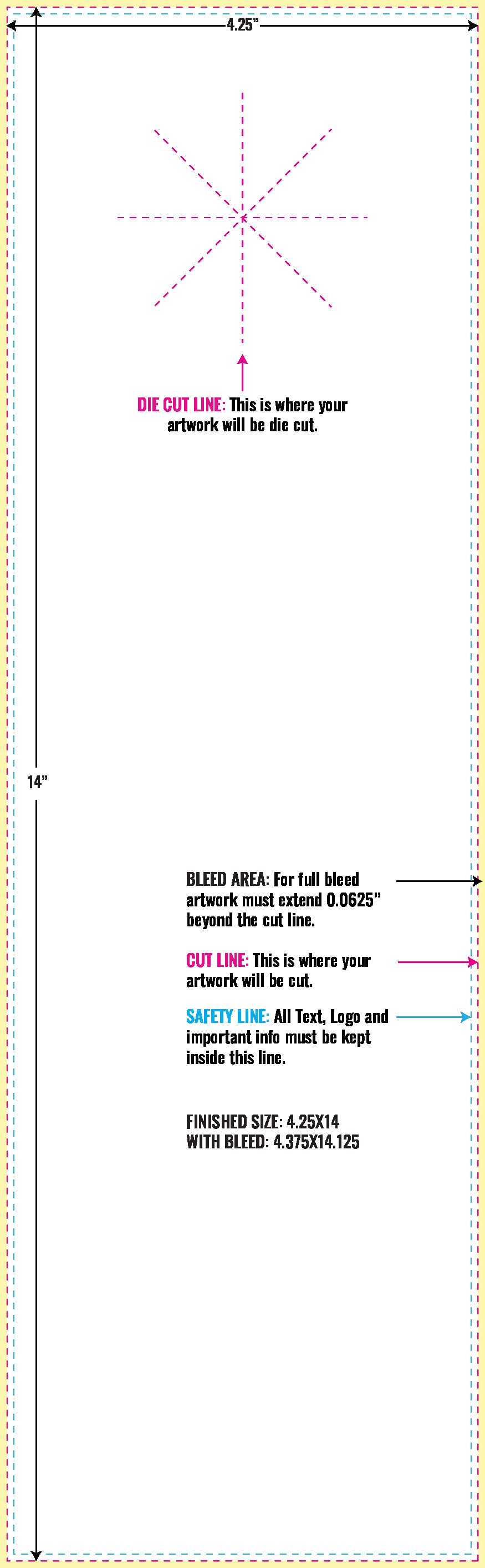 Print Layout Templates 4.25X14" Door Hangers Vertical