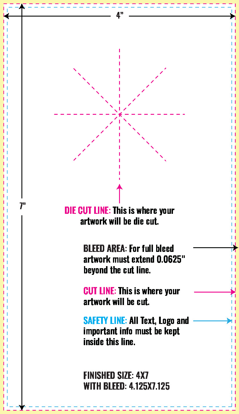 Print Layout Templates 4X7" Door Hangers Vertical