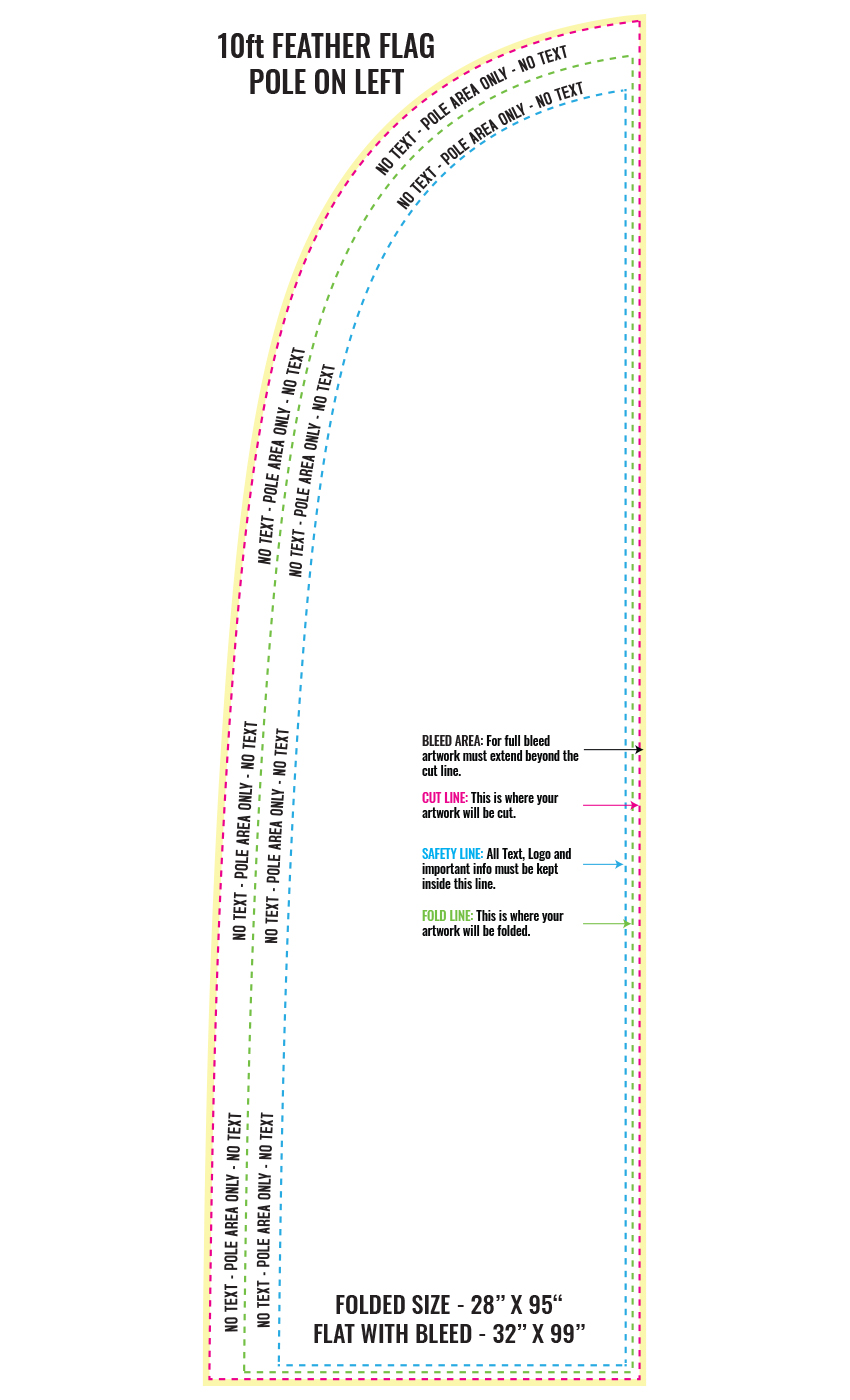Print Layout Templates 32" x 99 Flag (for 10 ft)" Flags 
