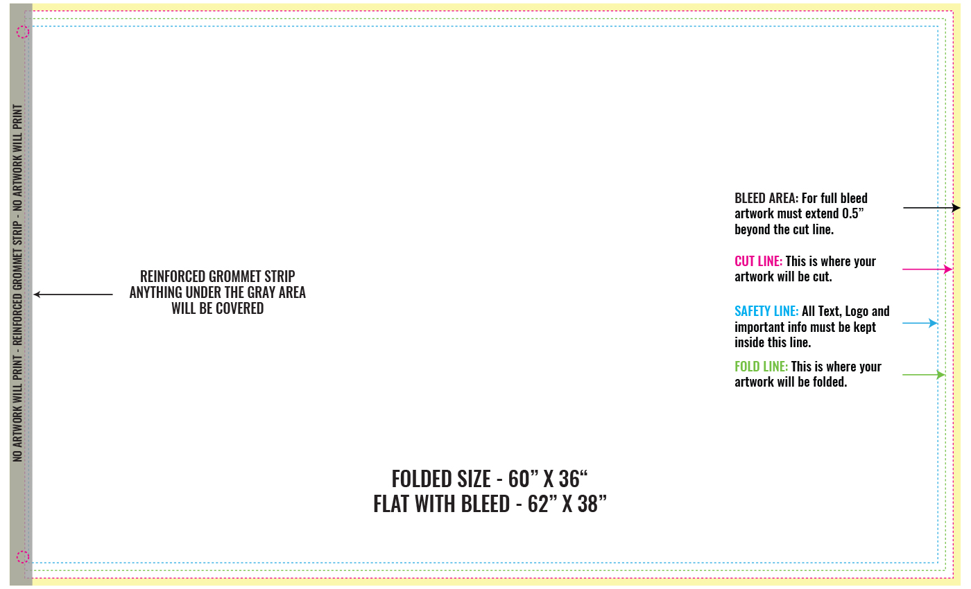 Print Layout Templates 5 ft" x 3 ft" Flags 