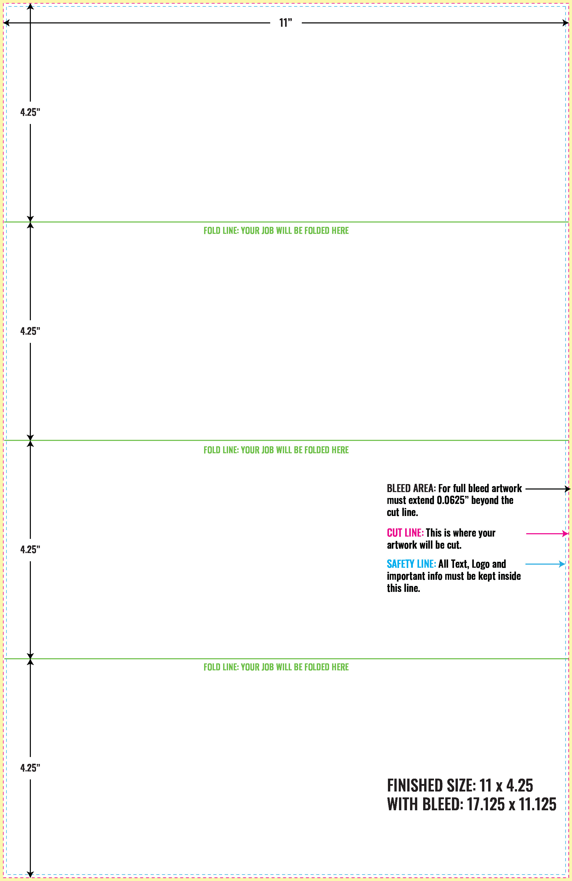 Print Layout Templates 11" x 17" Flyers Horizontal Rectangle