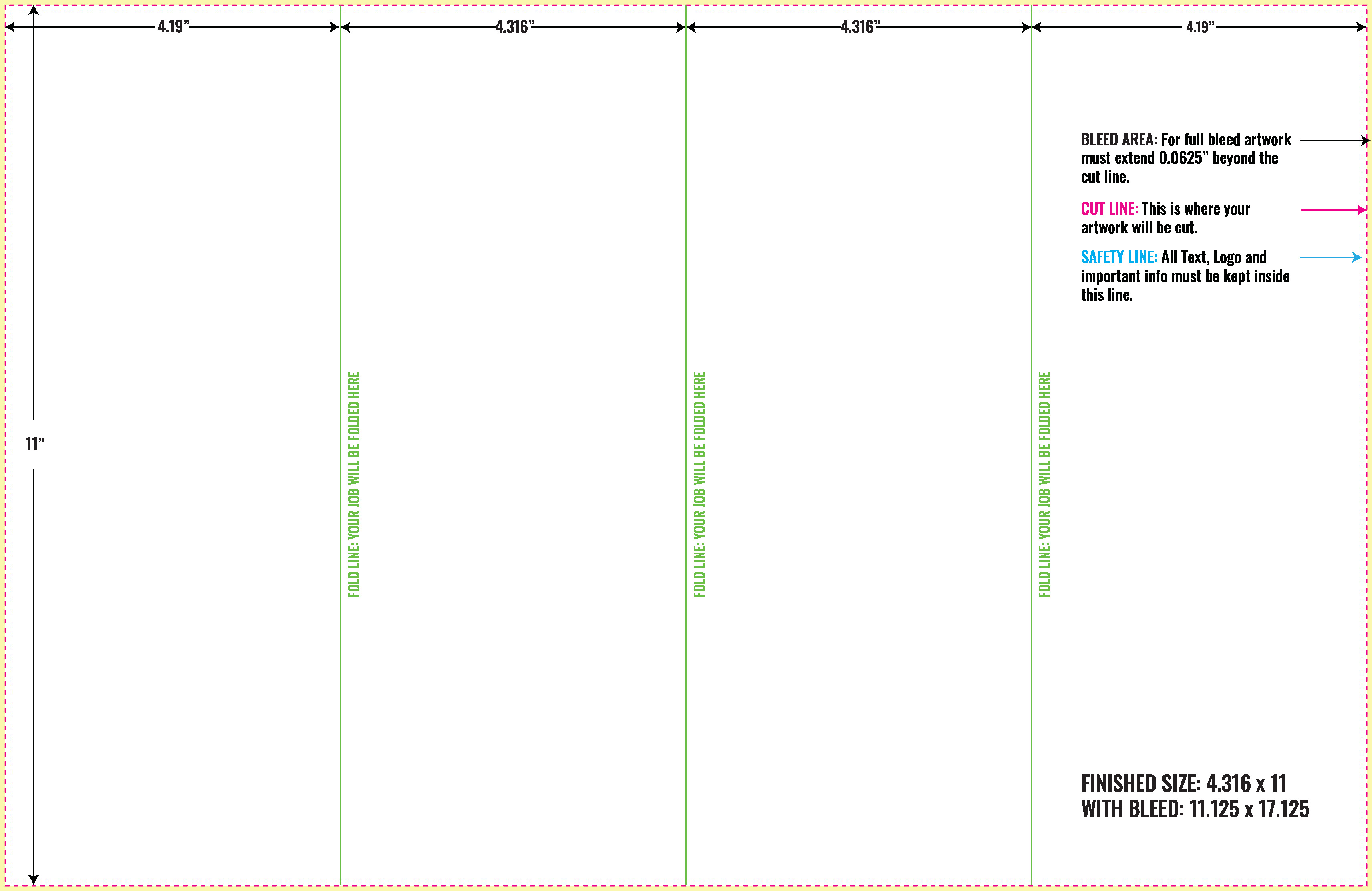 Print Layout Templates 11" x 17" Flyers Vertical Rectangle