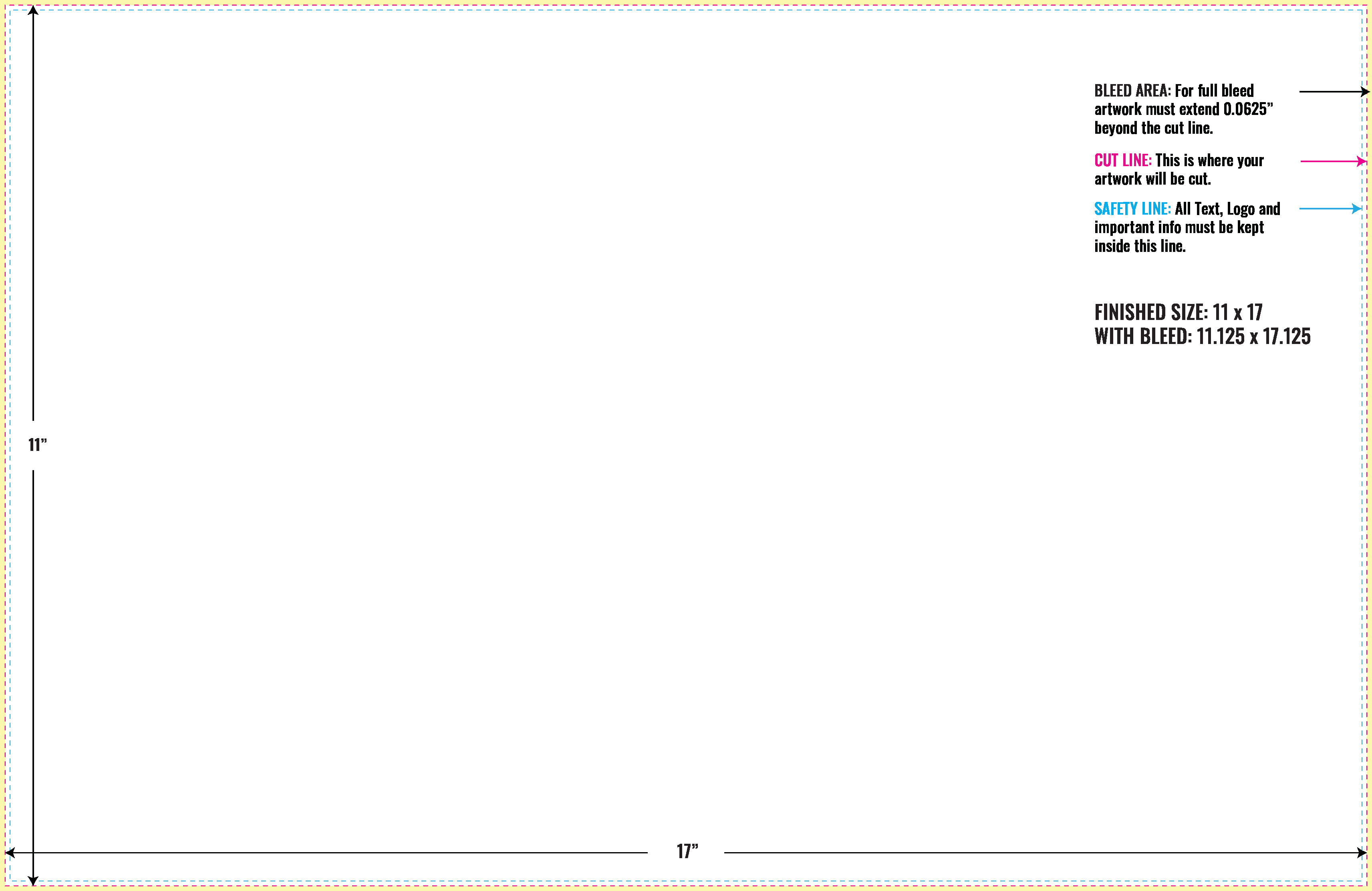 Print Layout Templates 11" x 17" Flyers Horizontal Rectangle