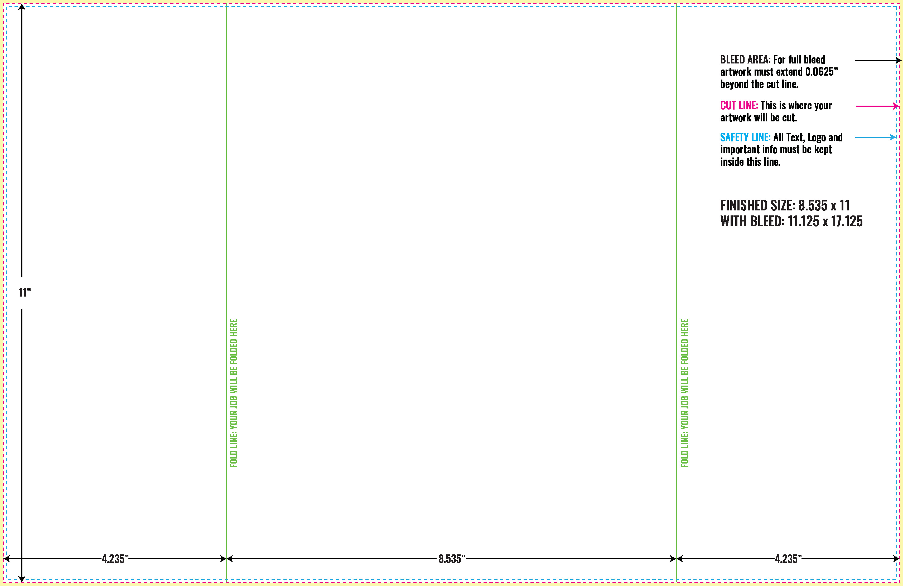 Print Layout Templates 11" x 17" Flyers Vertical Rectangle