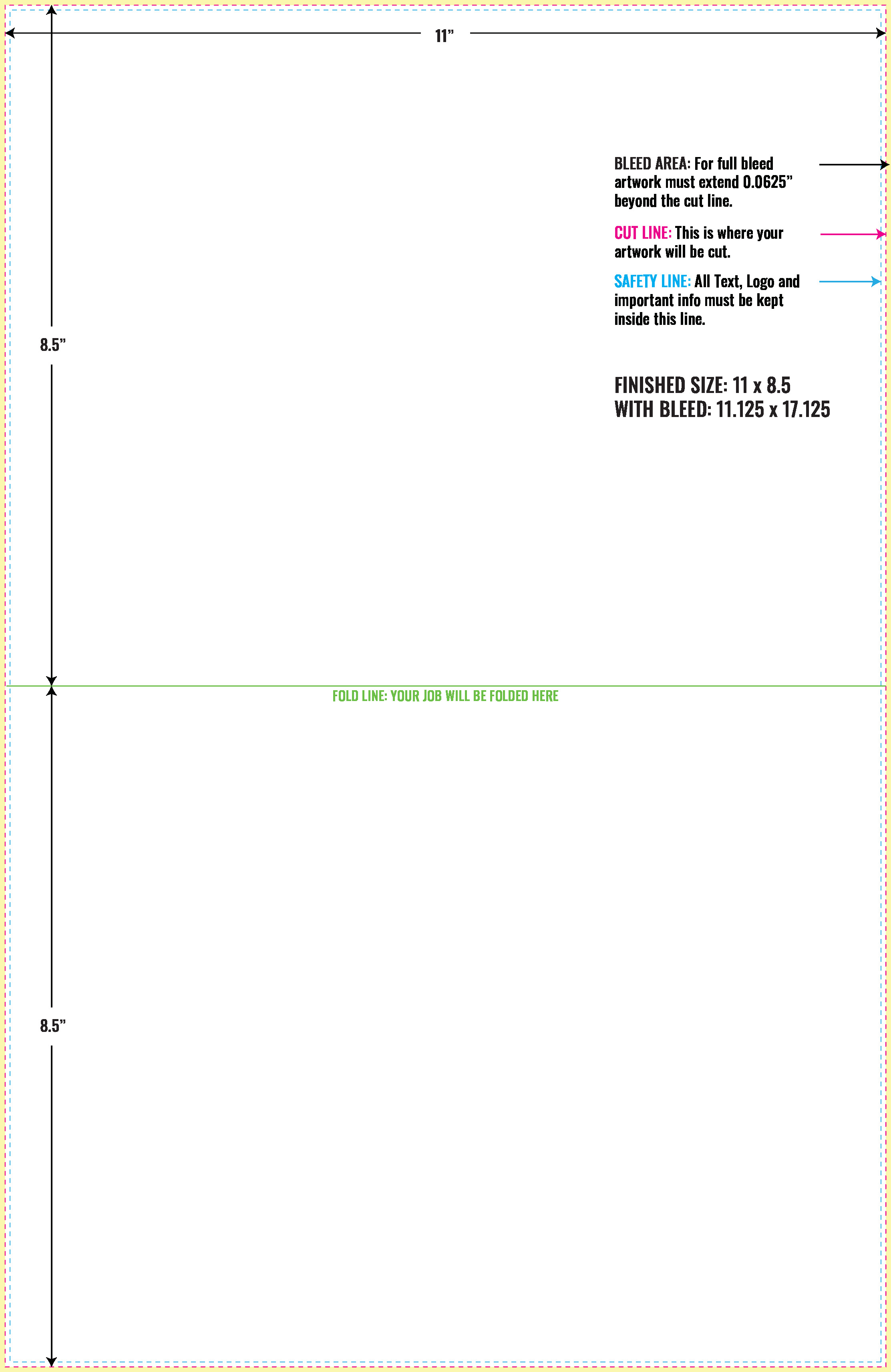 Print Layout Templates 11" x 17" Flyers Horizontal Rectangle