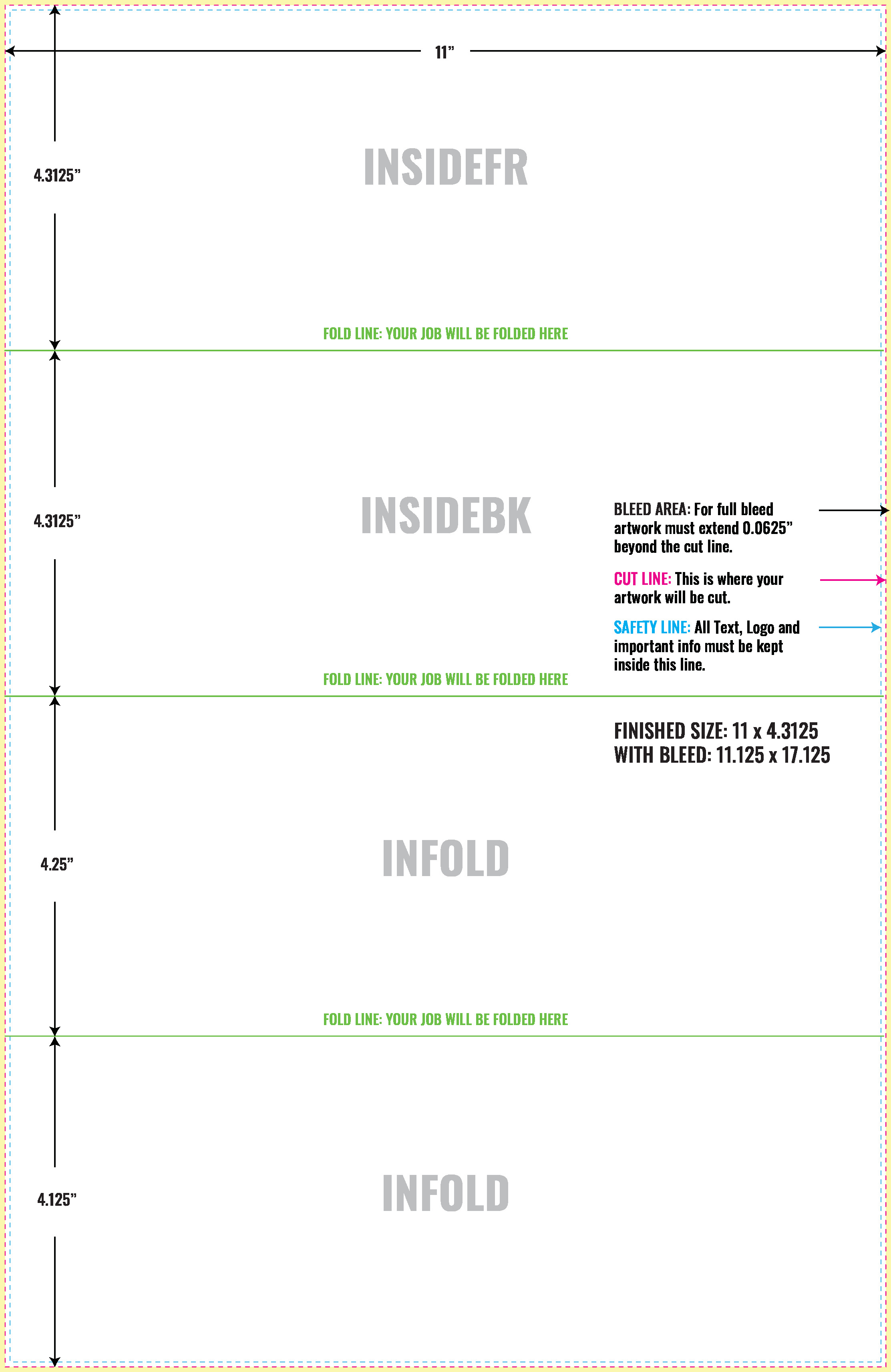 Print Layout Templates 11" x 17" Flyers Horizontal Rectangle