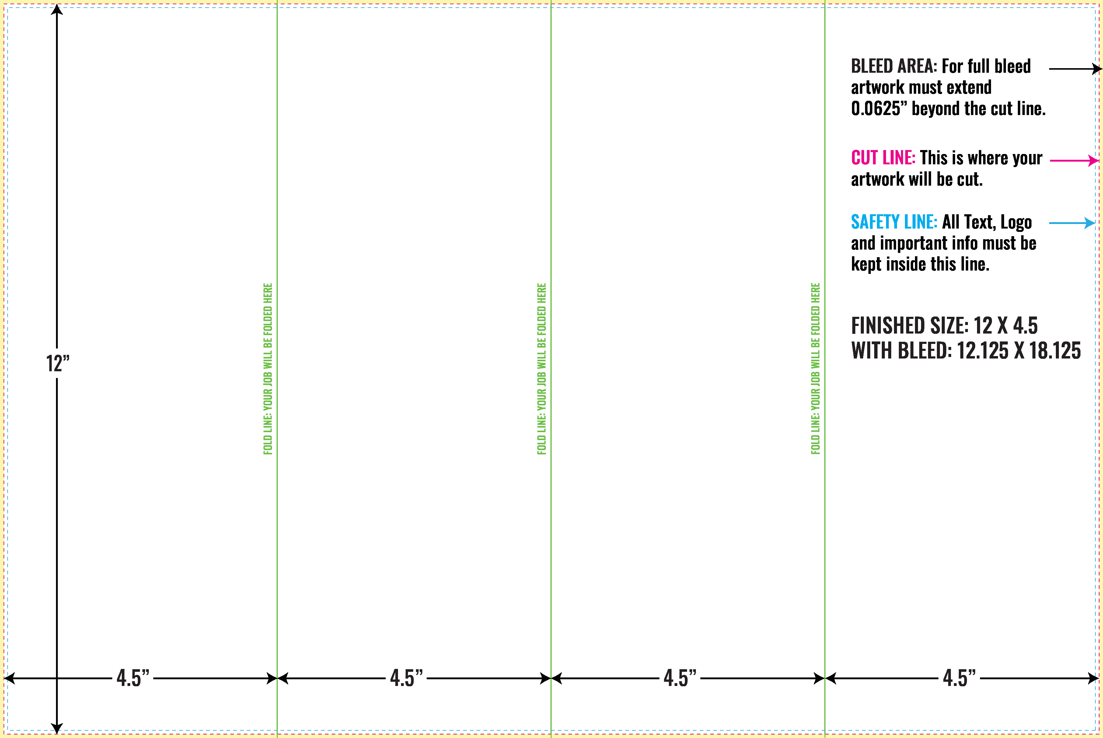 Print Layout Templates 12" x 18" Flyers Vertical Rectangle
