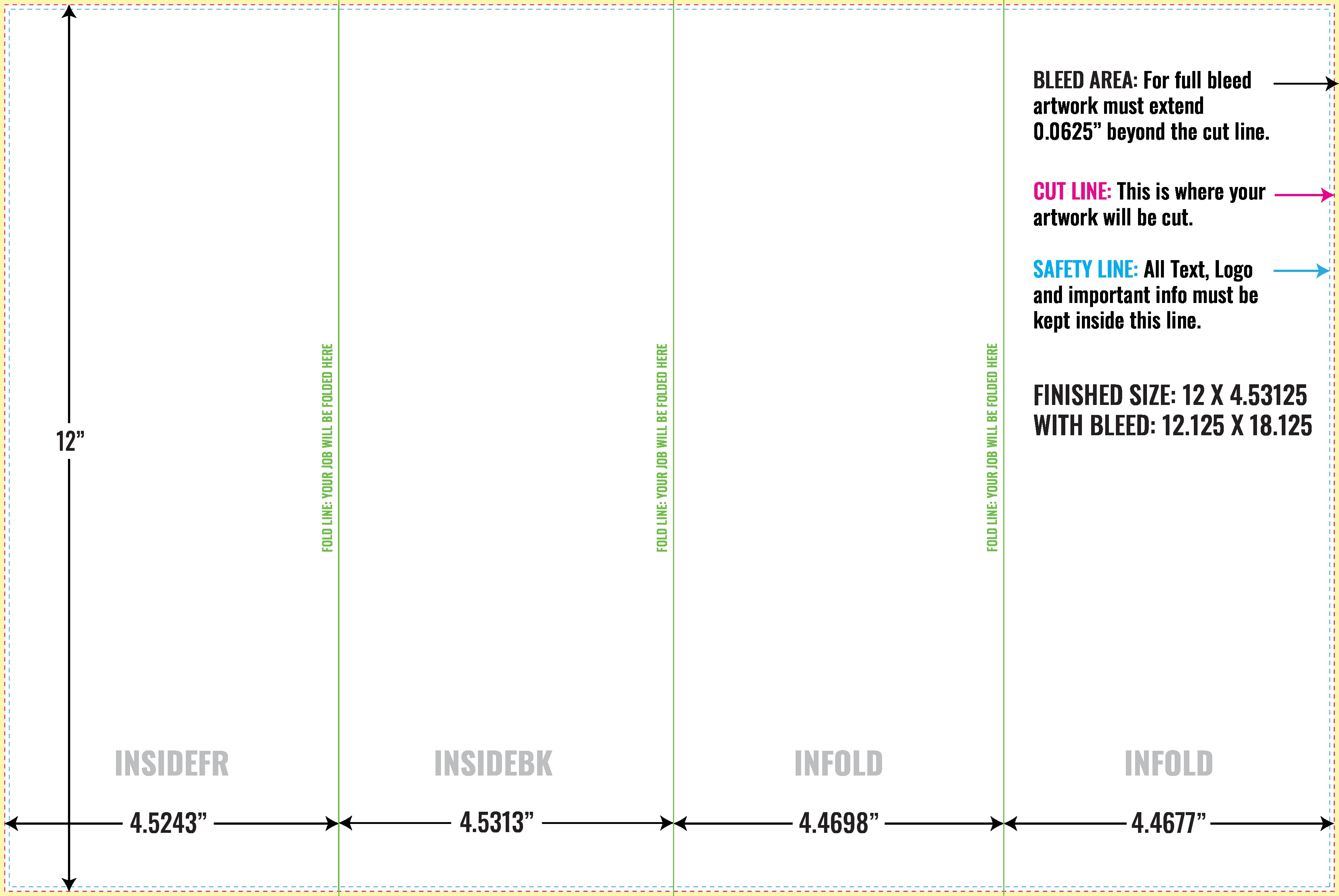Print Layout Templates 12" x 18" Flyers Vertical Rectangle