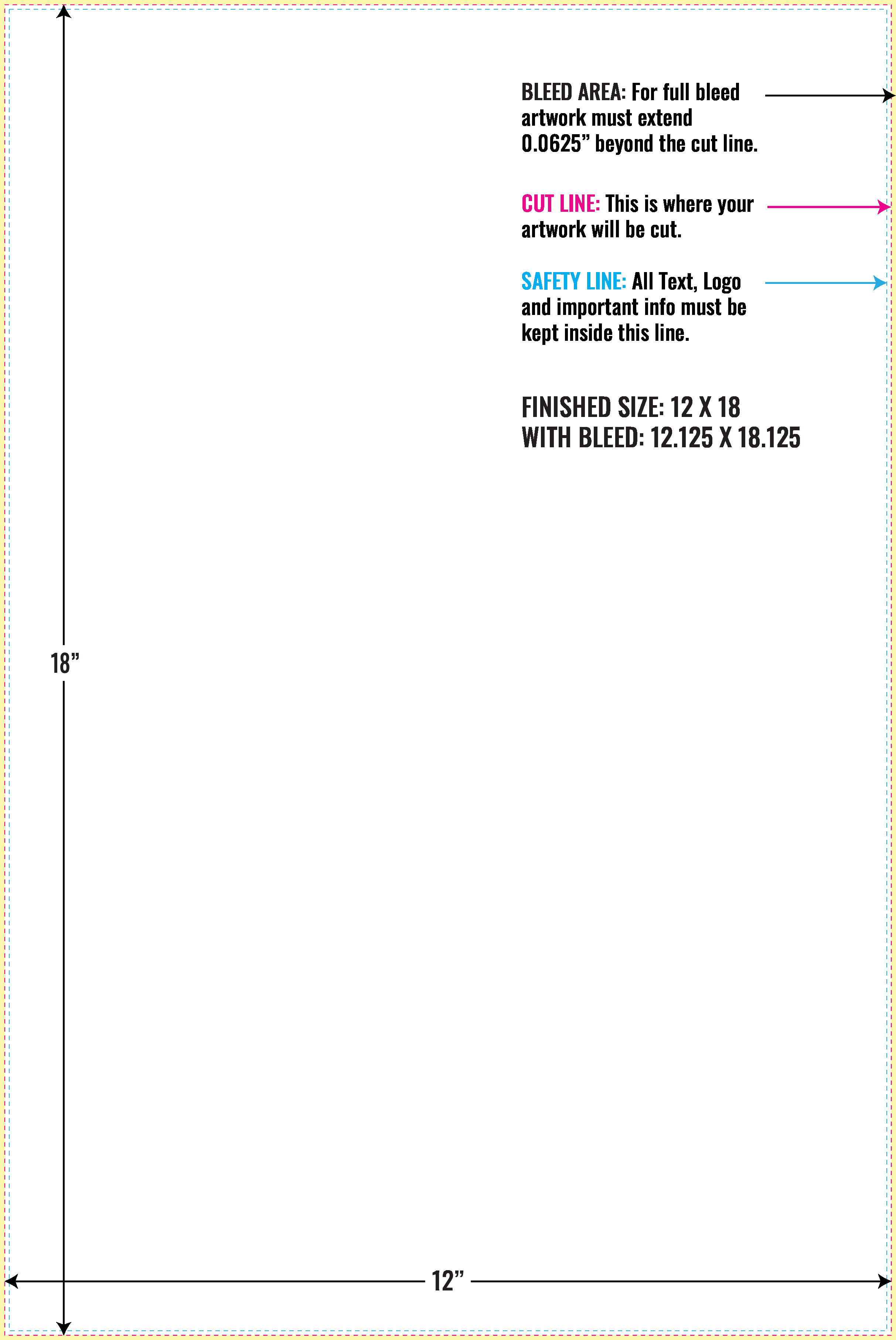 Print Layout Templates 12" x 18" Flyers Vertical Rectangle