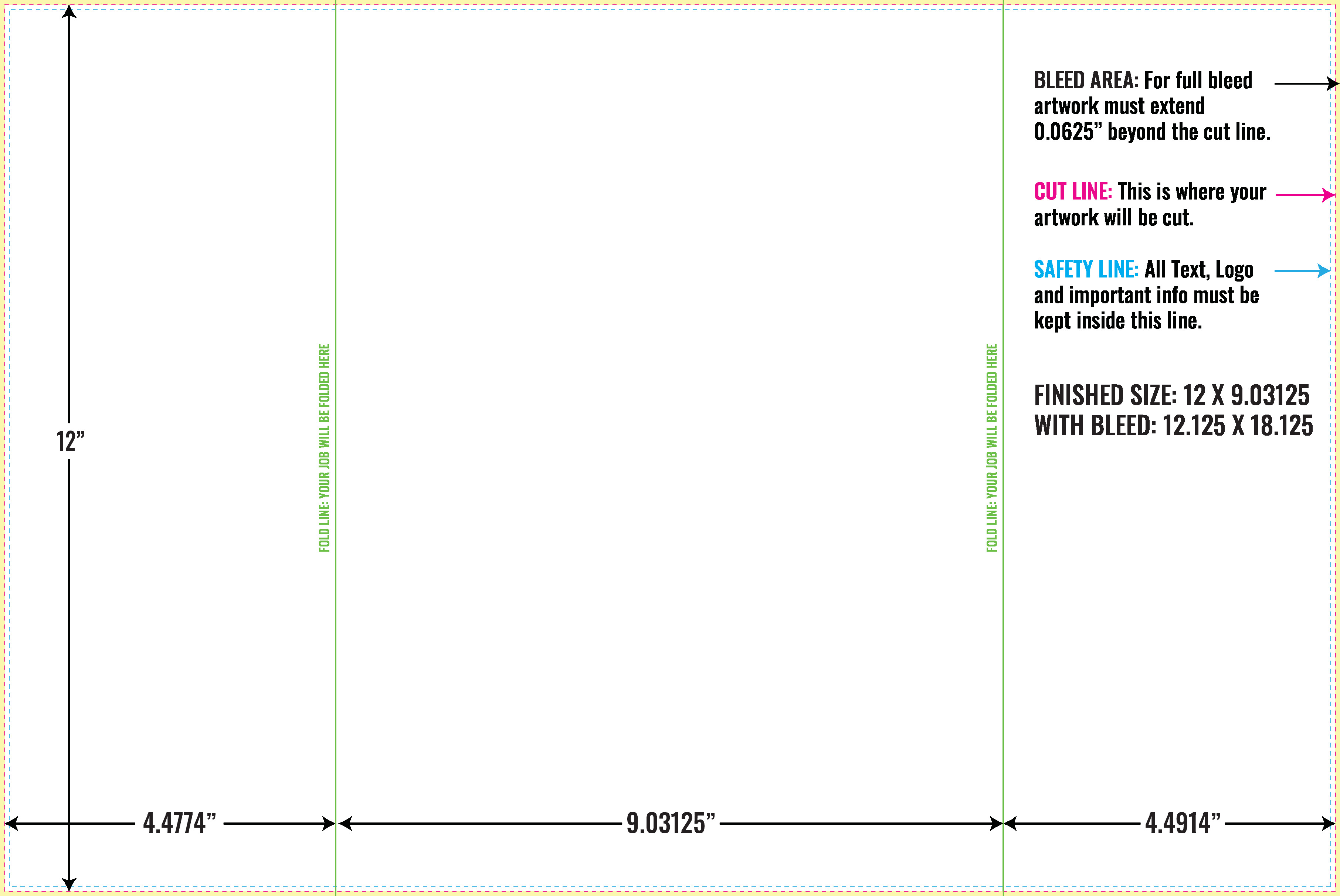 Print Layout Templates 12" x 18" Flyers Vertical Rectangle