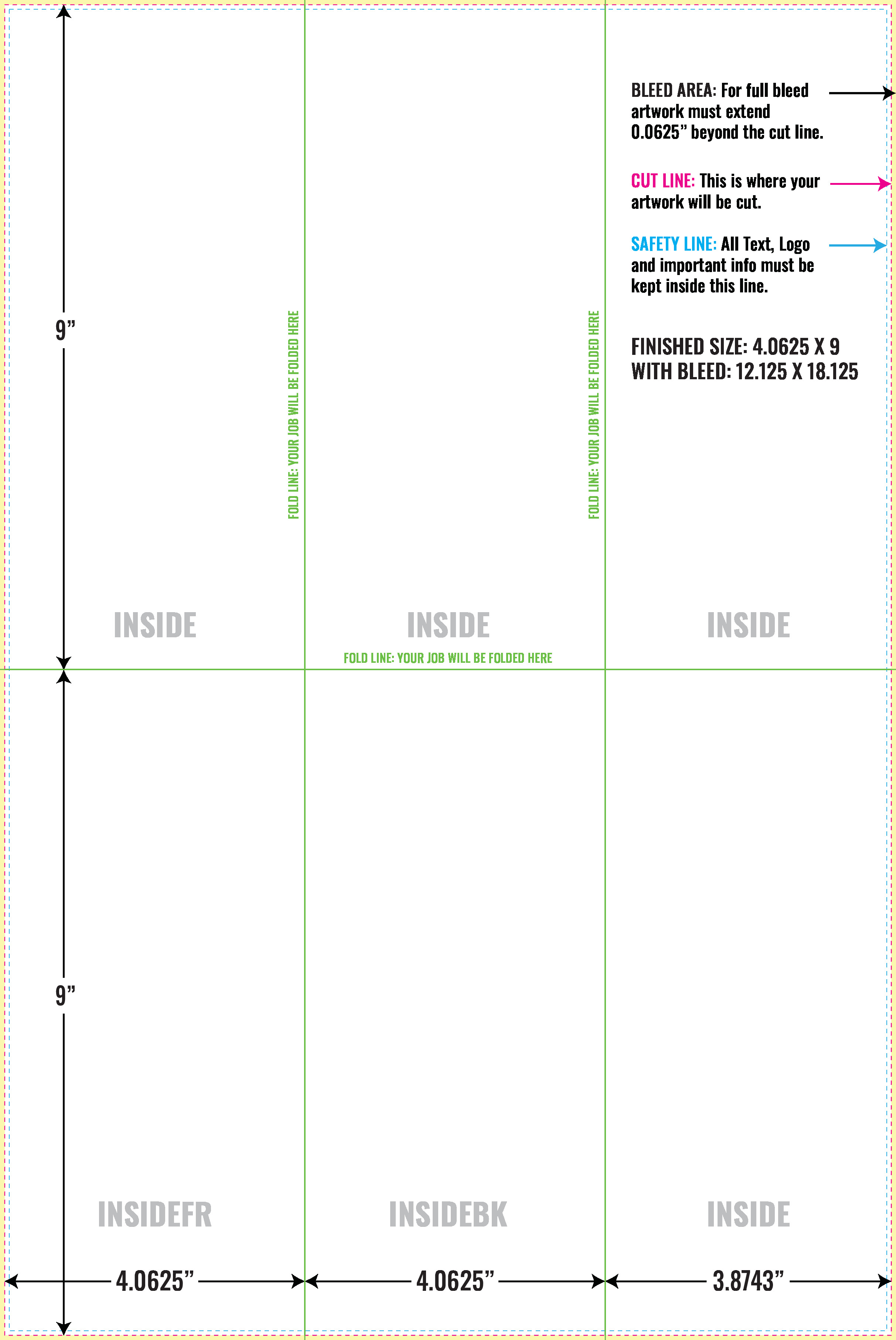 Print Layout Templates 12" x 18" Flyers Vertical Rectangle