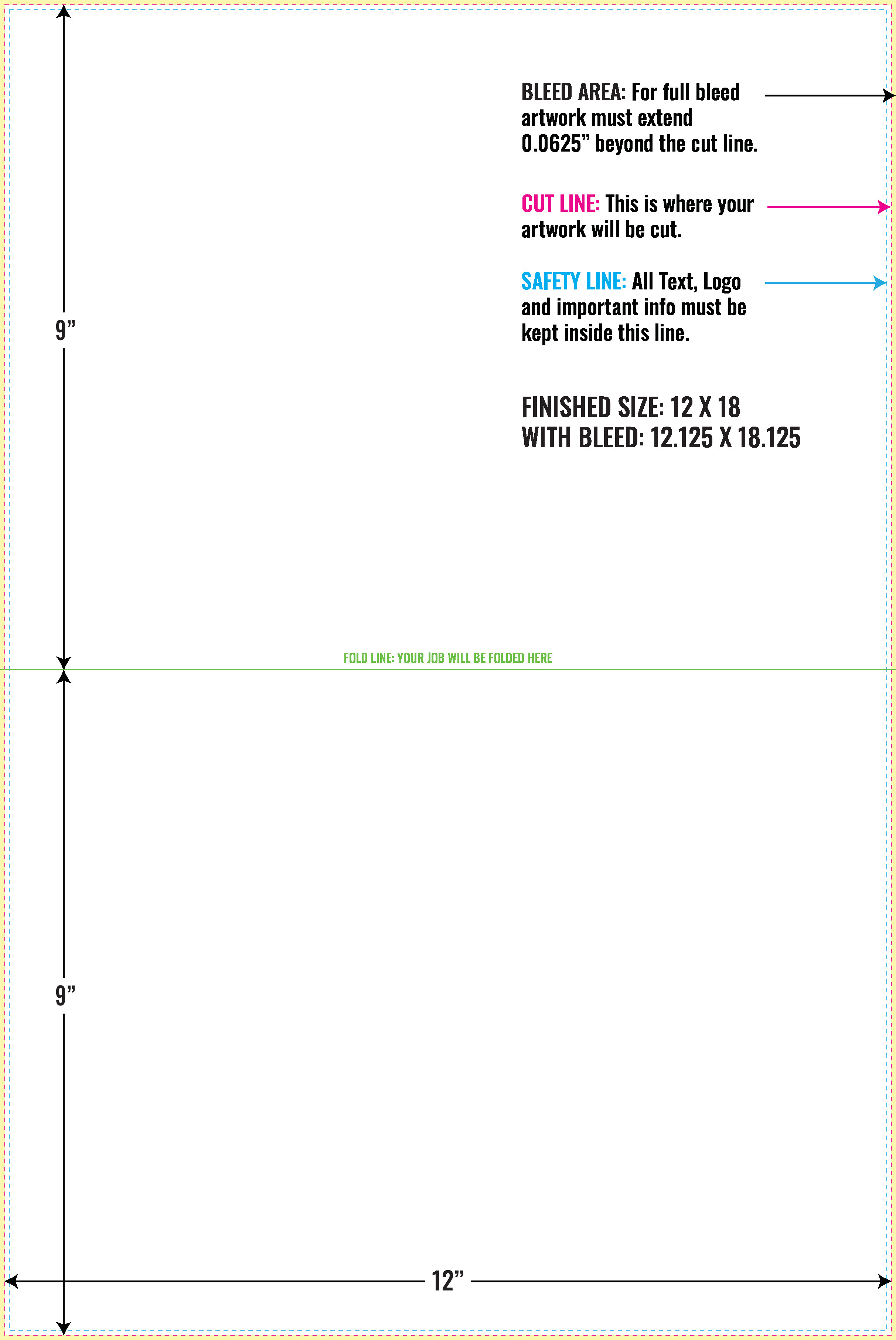 Print Layout Templates 12" x 18" Flyers Vertical Rectangle