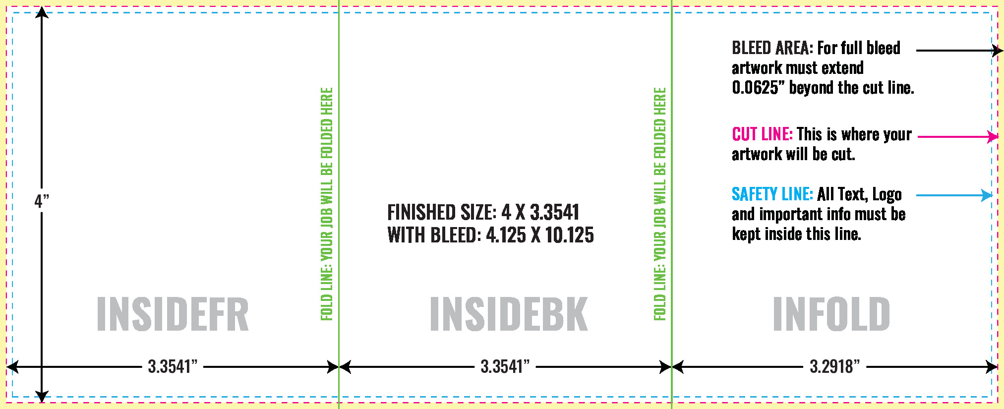 Print Layout Templates 4" x 10" Flyers Vertical Rectangle