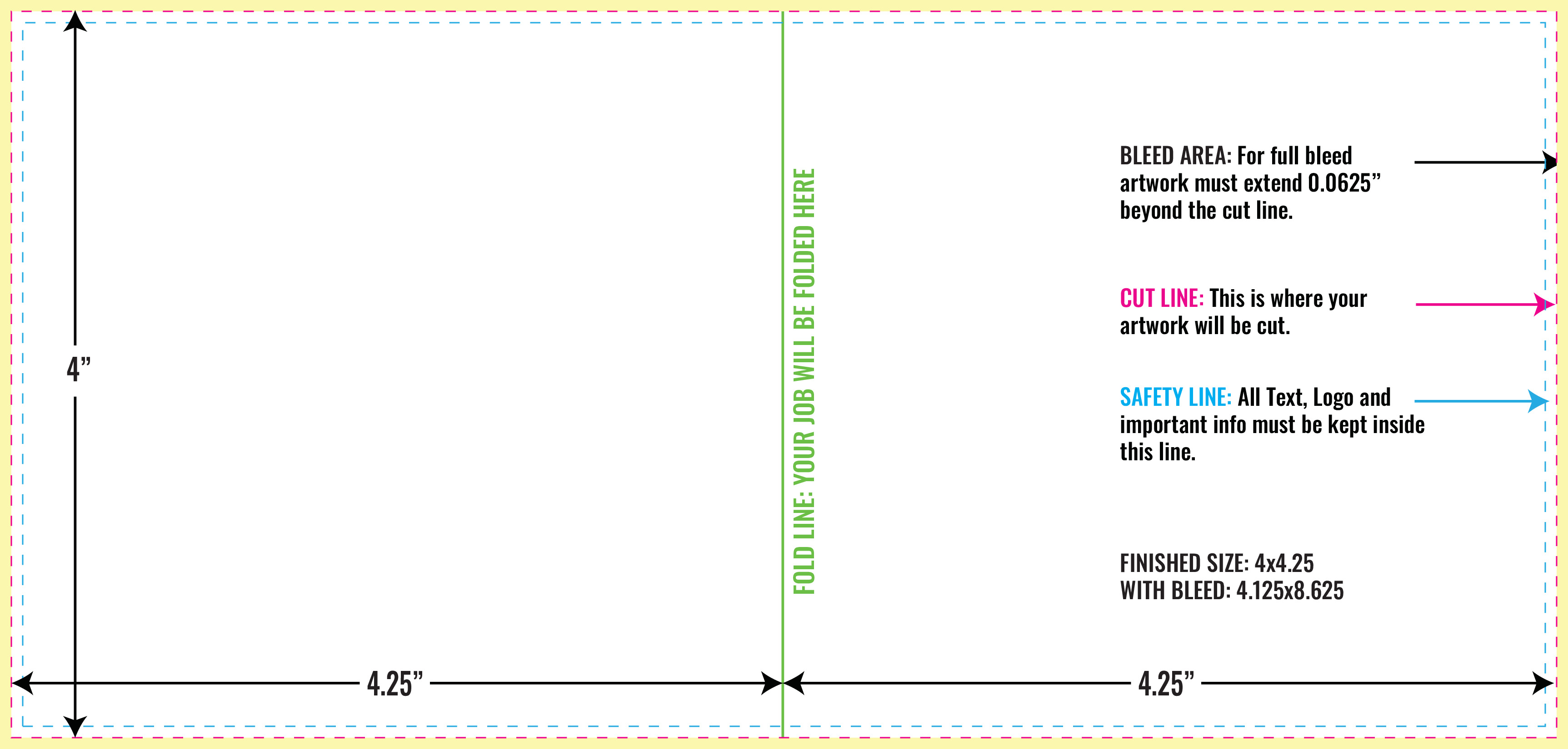 Print Layout Templates 4" x 8.5" Flyers Vertical