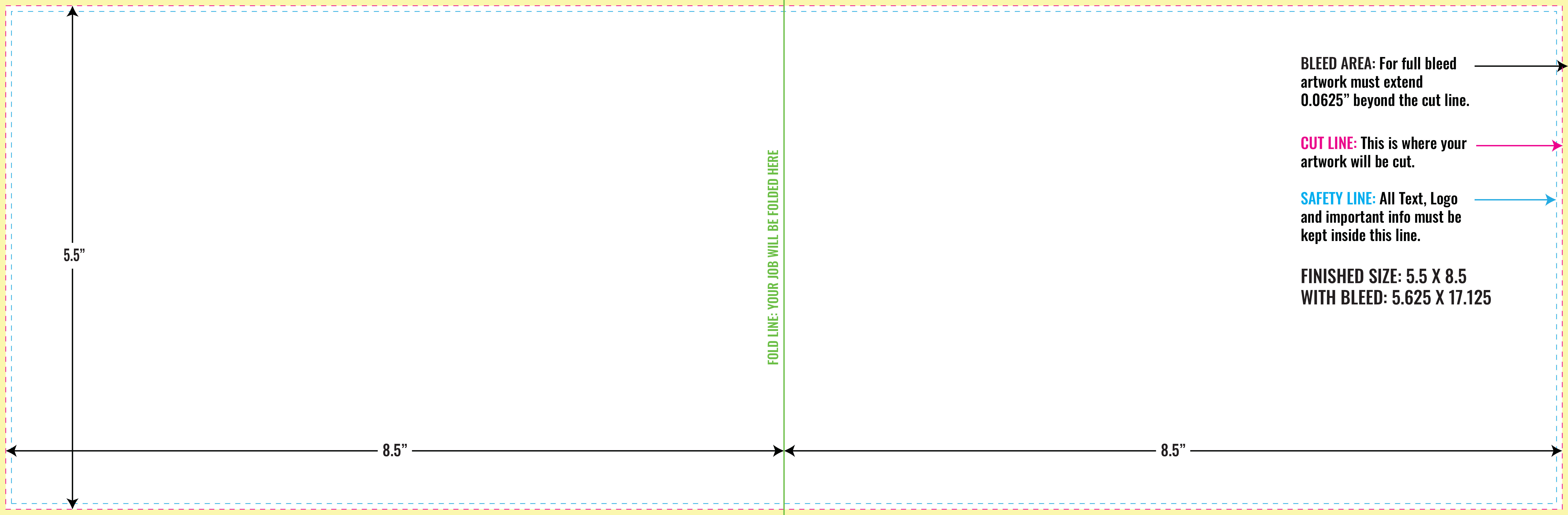 Print Layout Templates 5.5" x 17" Flyers Vertical Rectangle