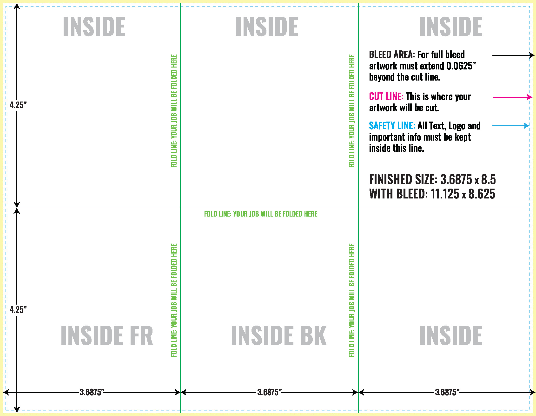 Print Layout Templates 8.5" x 11" Flyers Vertical Rectangle