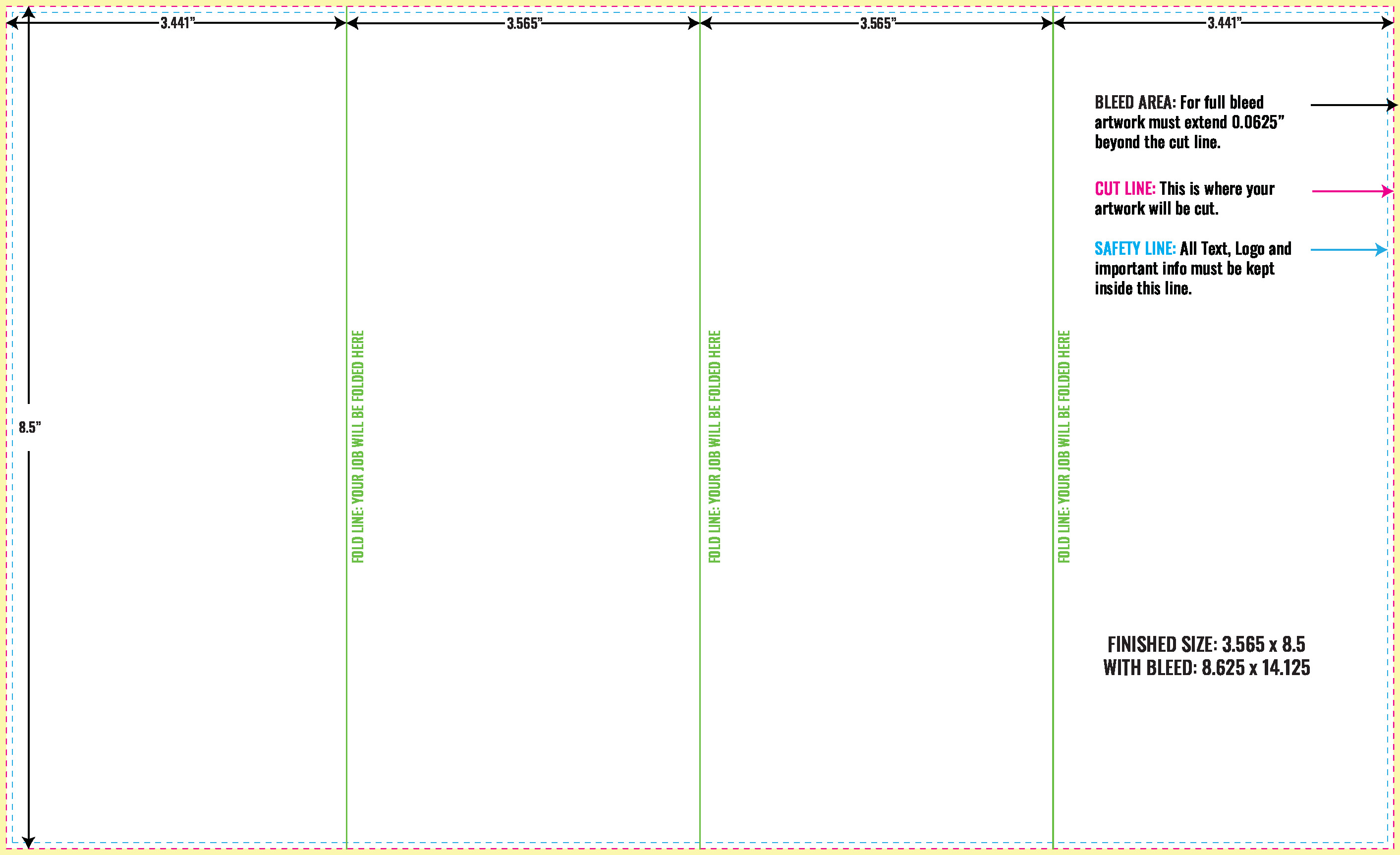 Print Layout Templates 8.5" x 14" Flyers Vertical Rectangle