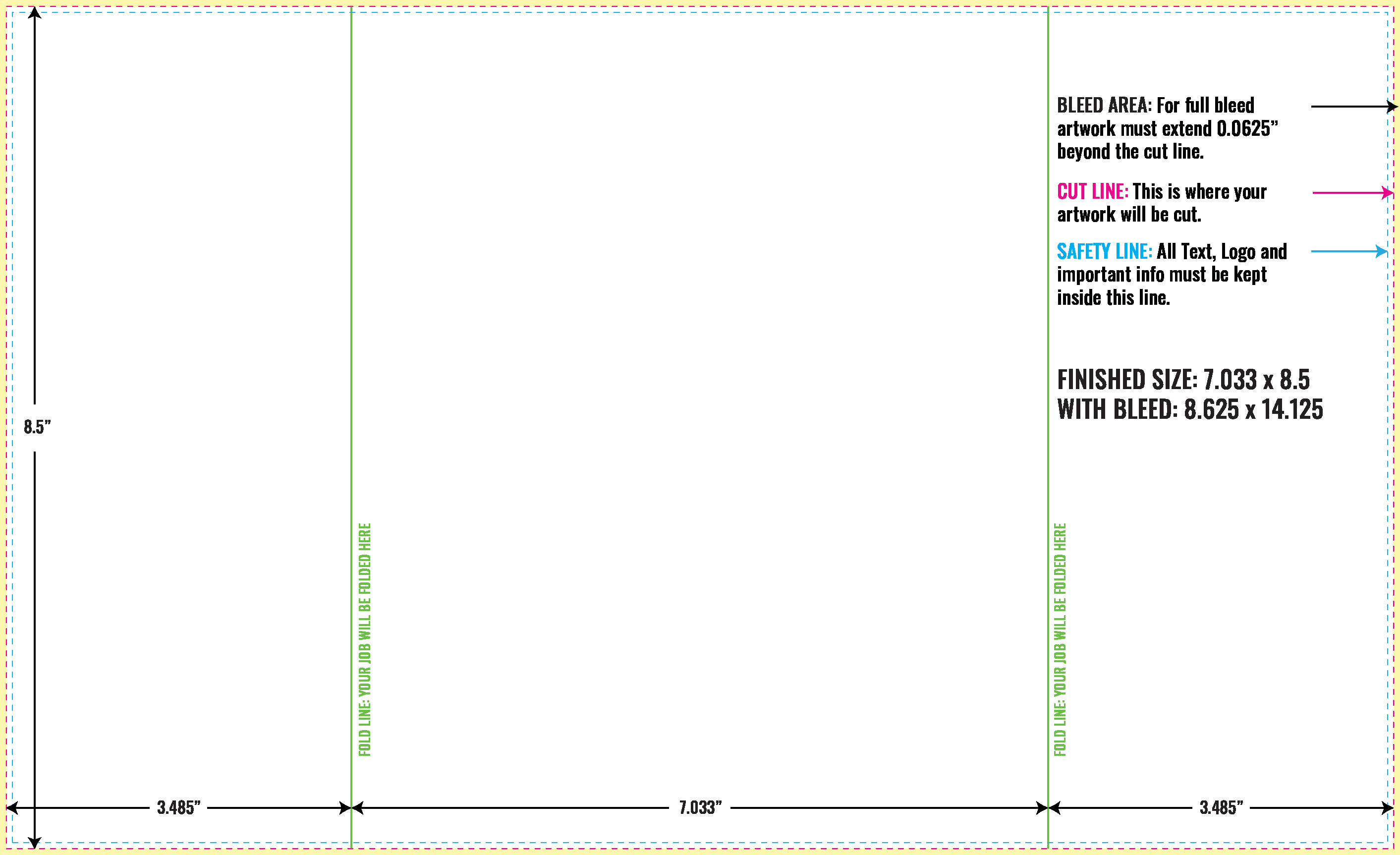 Print Layout Templates 8.5" x 14" Flyers Vertical Rectangle