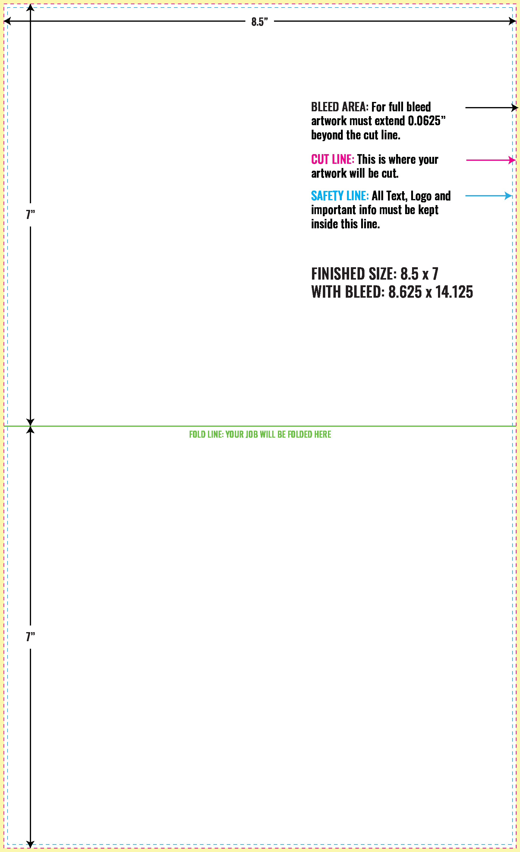 Print Layout Templates 8.5" x 14" Flyers Horizontal Rectangle
