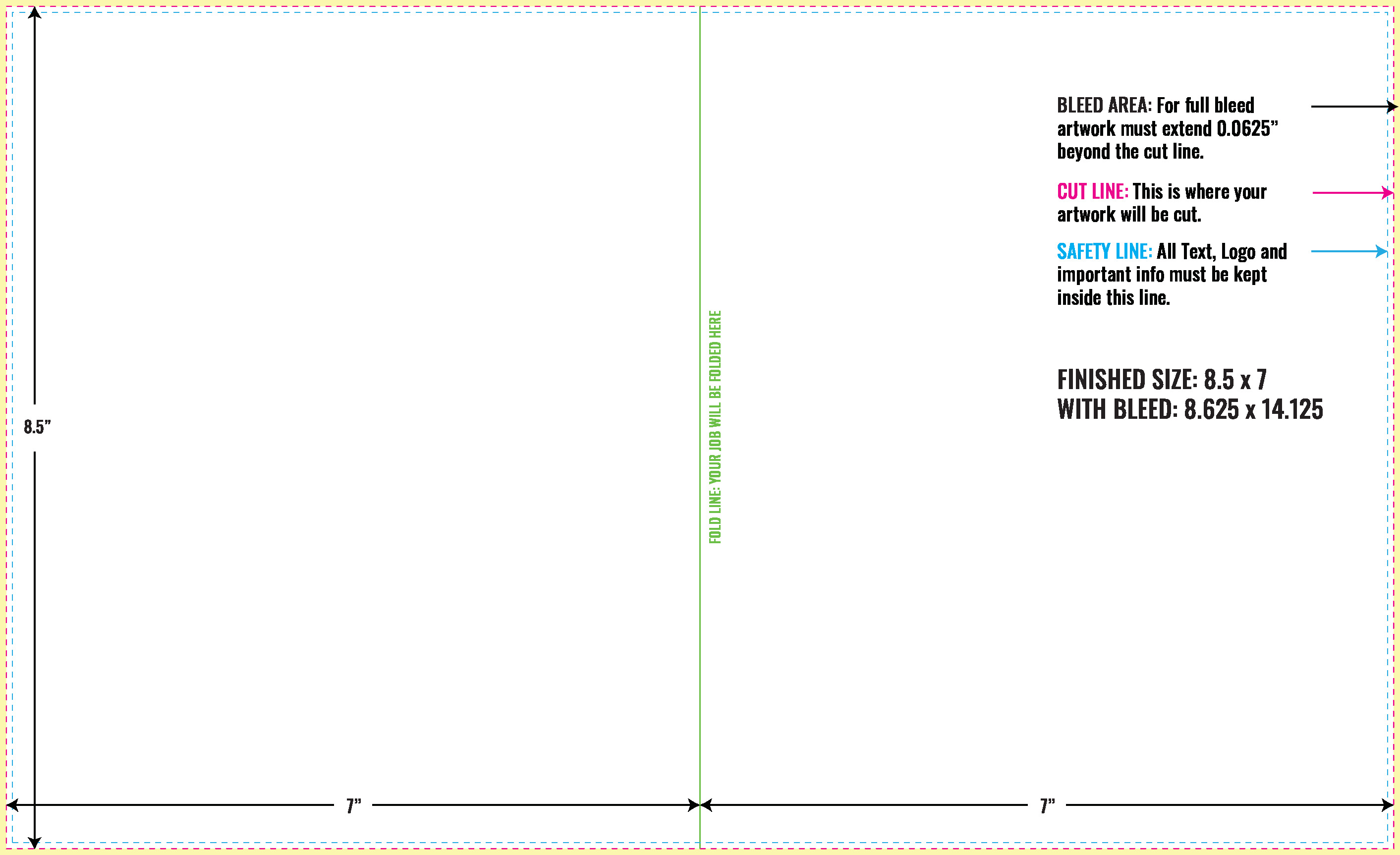 Print Layout Templates 8.5" x 14" Flyers Vertical Rectangle