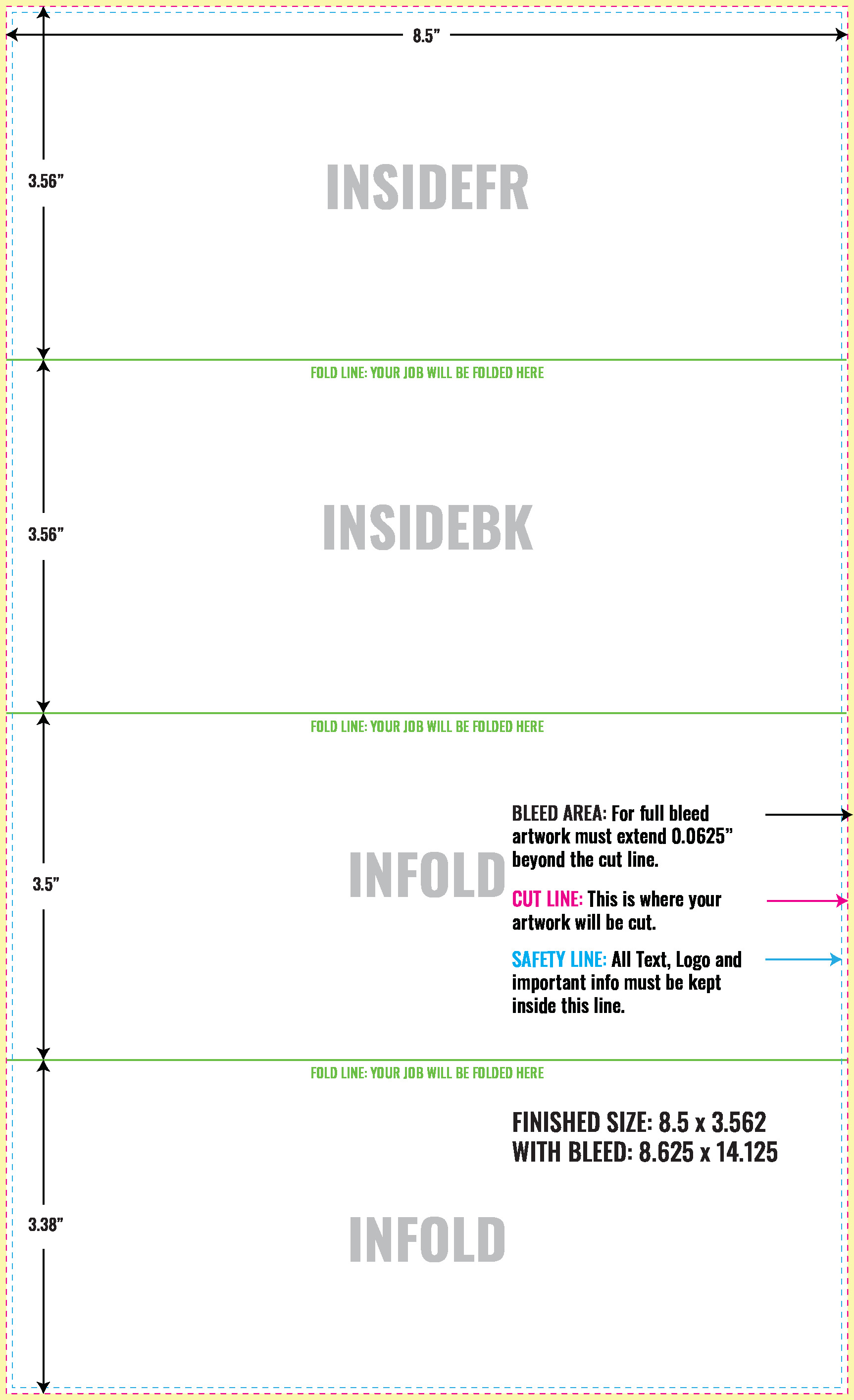 Print Layout Templates 8.5" x 14" Flyers Horizontal Rectangle