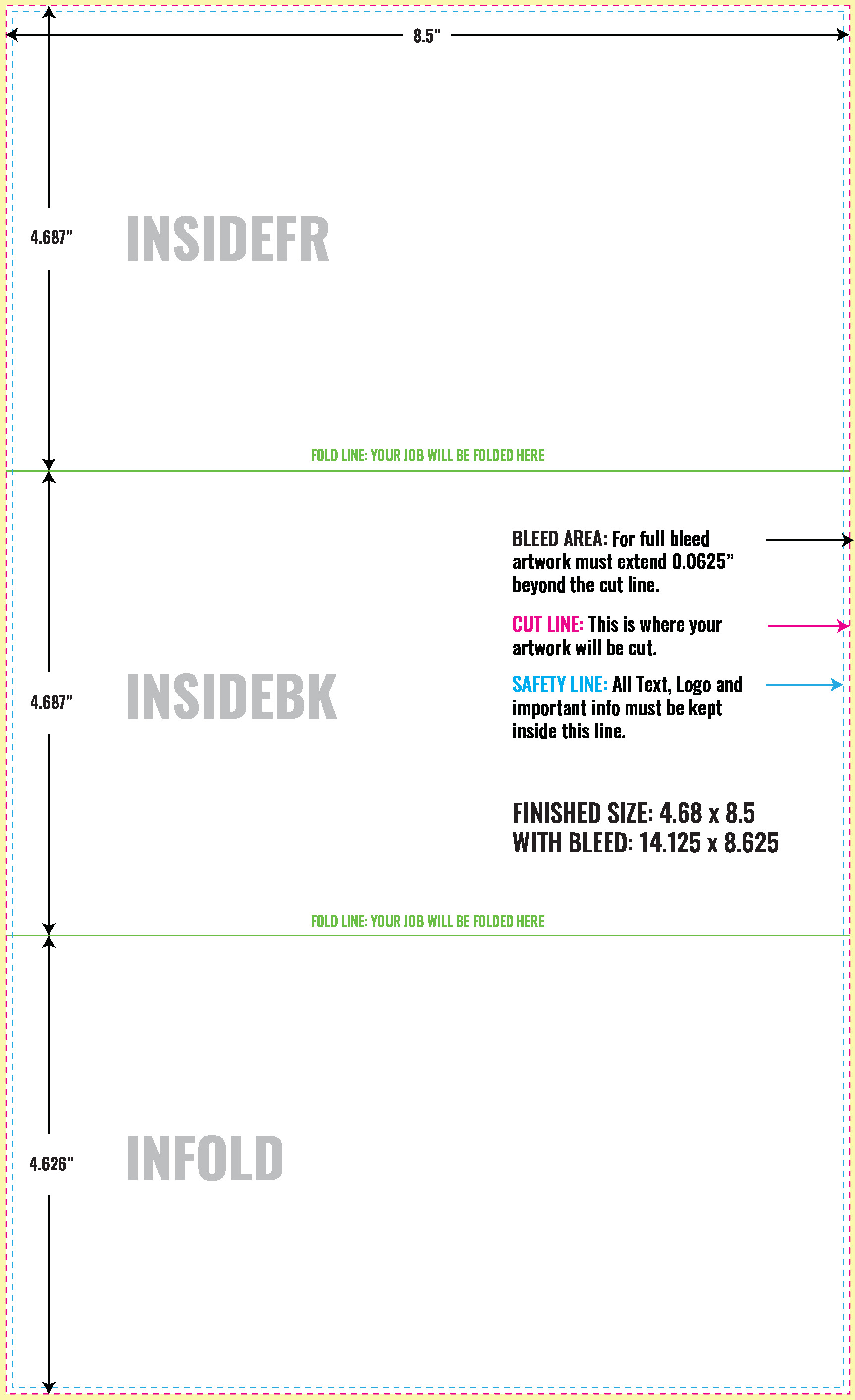 Print Layout Templates 8.5" x 14" Flyers Horizontal Rectangle