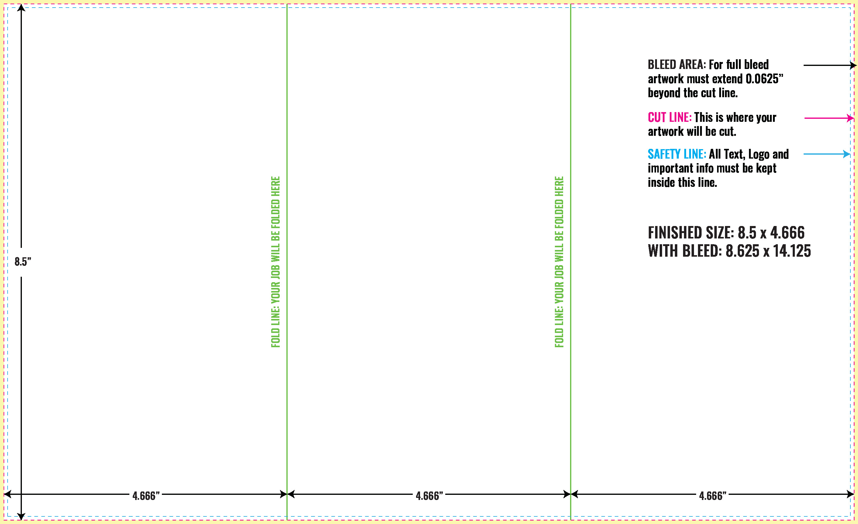Print Layout Templates 8.5" x 14" Flyers Vertical Rectangle