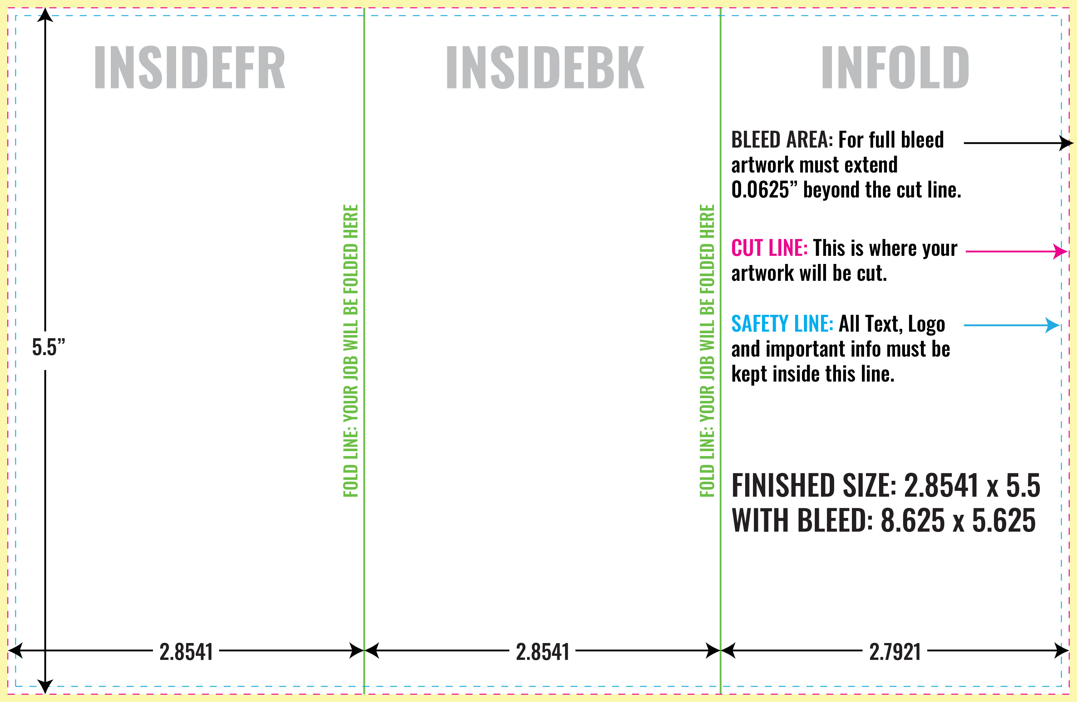 Print Layout Templates 5.5" x 8.5" Flyers Vertical Rectangle