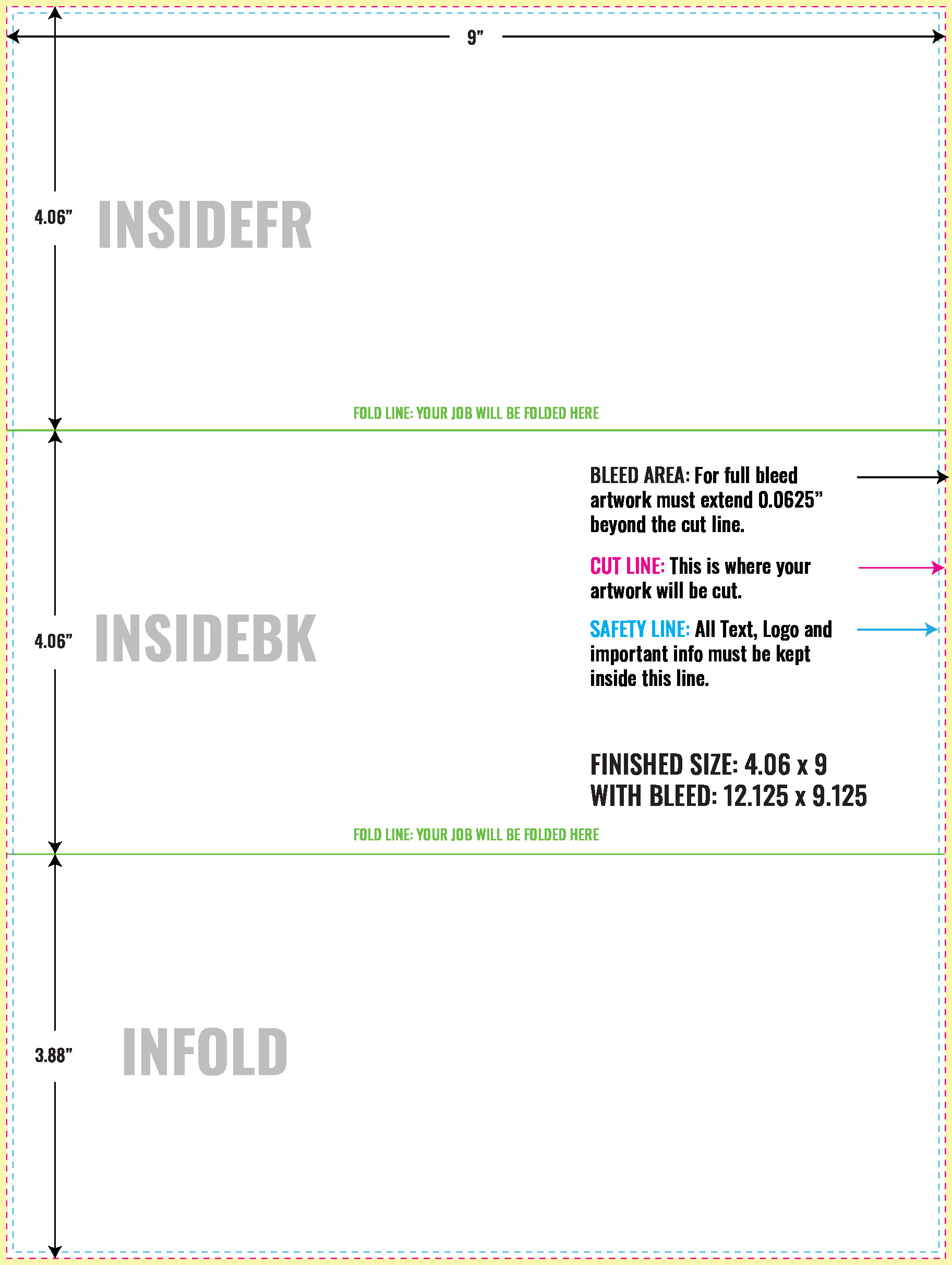 Print Layout Templates 9" x 12" Flyers Horizontal Rectangle