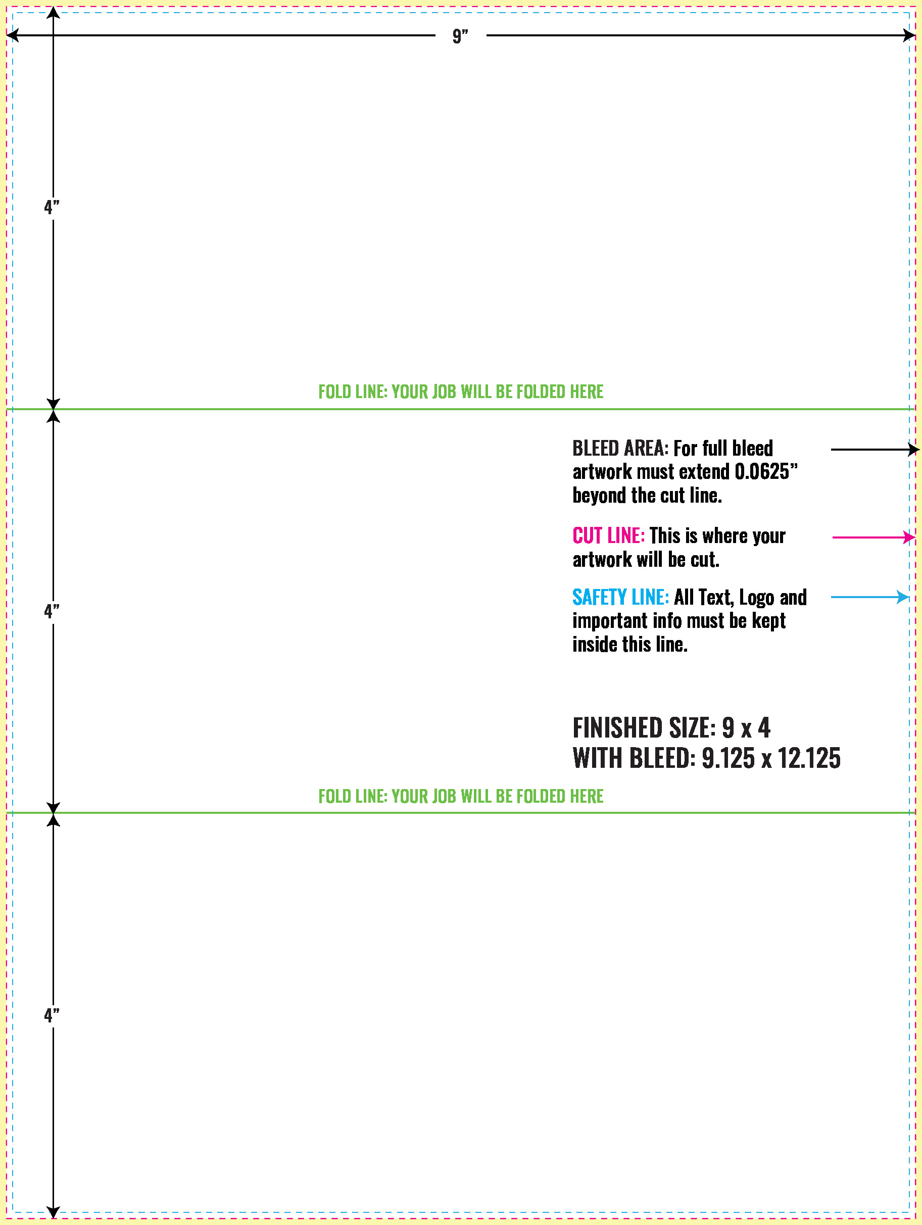 Print Layout Templates 9" x 12" Flyers Horizontal Rectangle