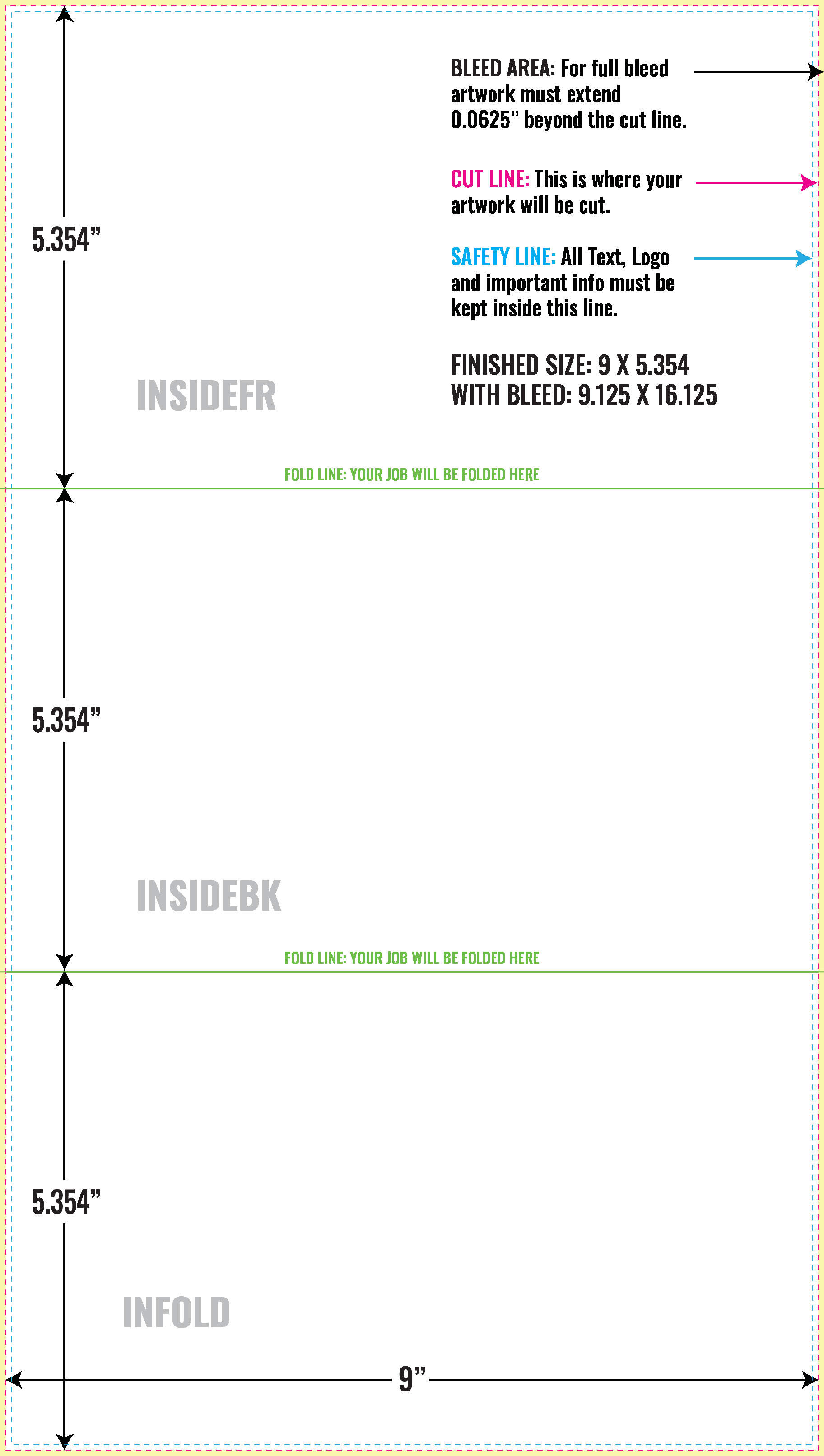 Print Layout Templates 9" x 16" Flyers Horizontal Rectangle