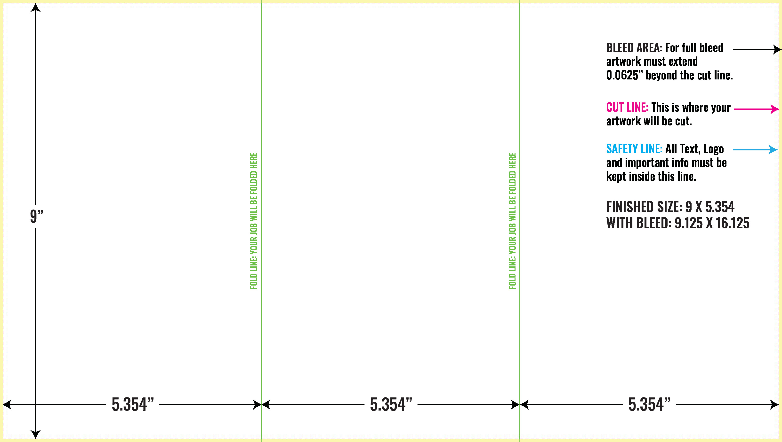 Print Layout Templates 9" x 16" Flyers Vertical Rectangle