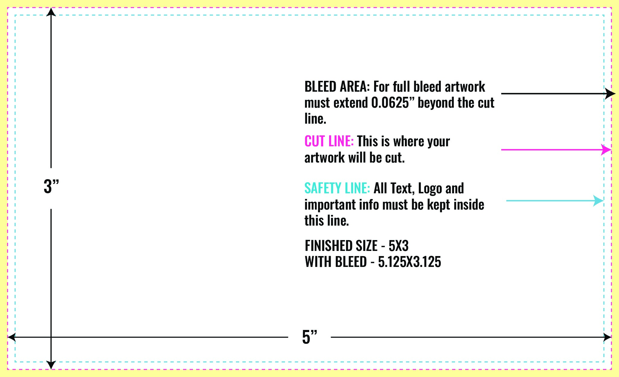 Print Layout Templates 3" x 5" Flyers Horizontal