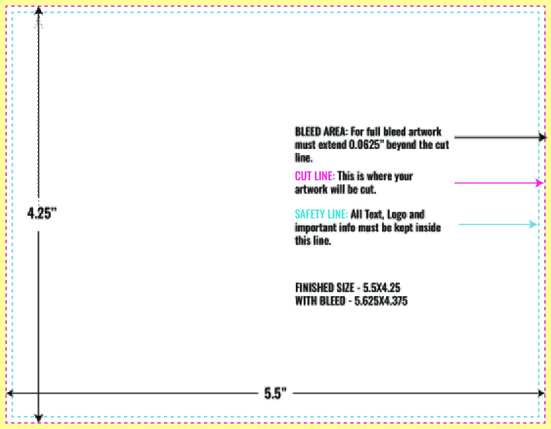 Print Layout Templates 4.25" x 5.5" Flyers Horizontal