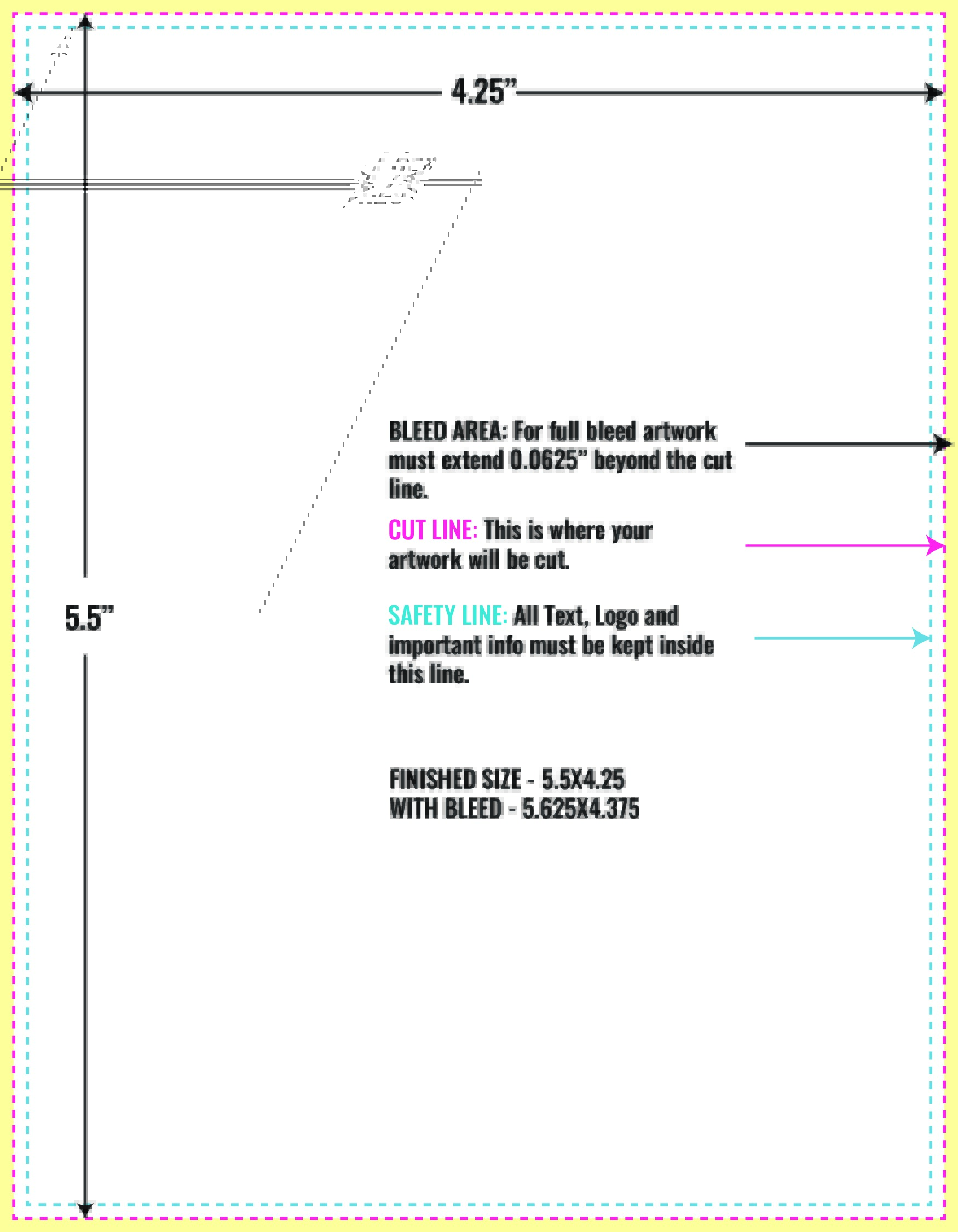 Print Layout Templates 4.25" x 5.5" Flyers Vertical