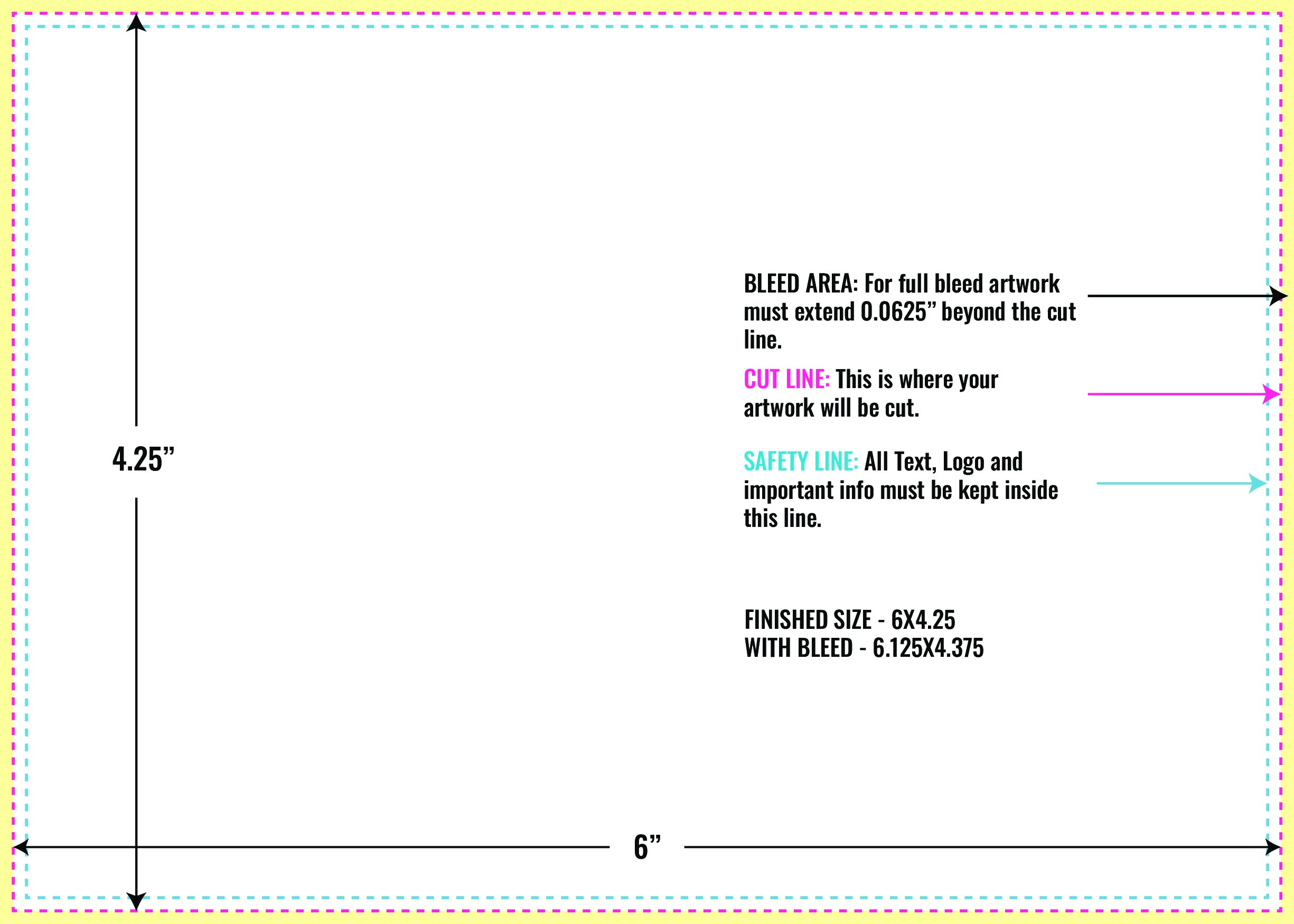 Print Layout Templates 4.25" x 6" Flyers Horizontal