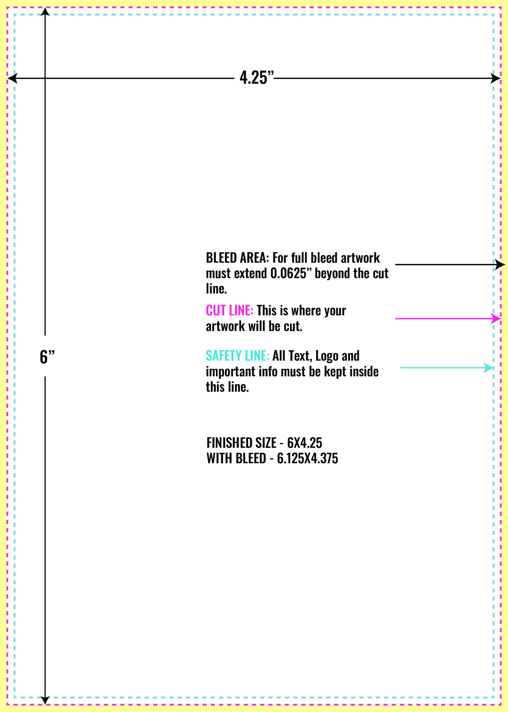 Print Layout Templates 4.25" x 6" Flyers Vertical