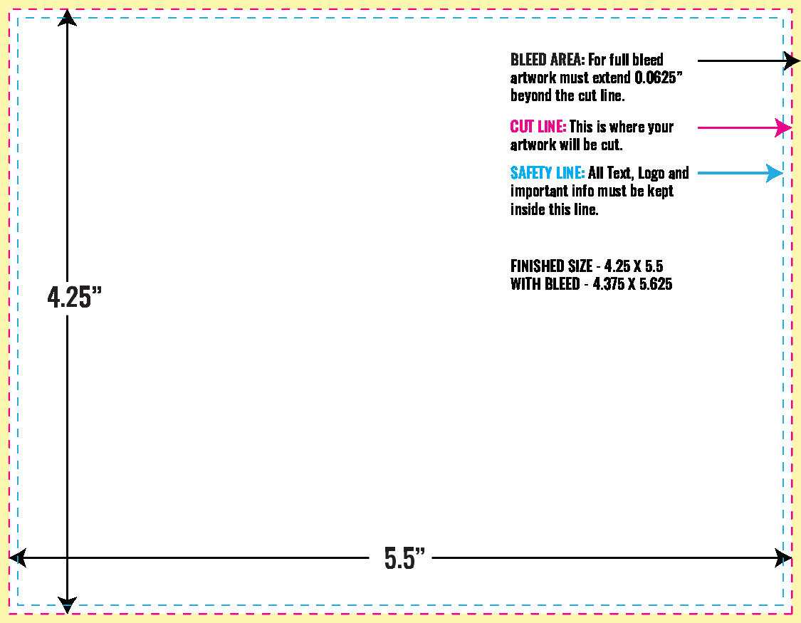 Print Layout Templates 4.25" x 5.5" Greeting Cards 