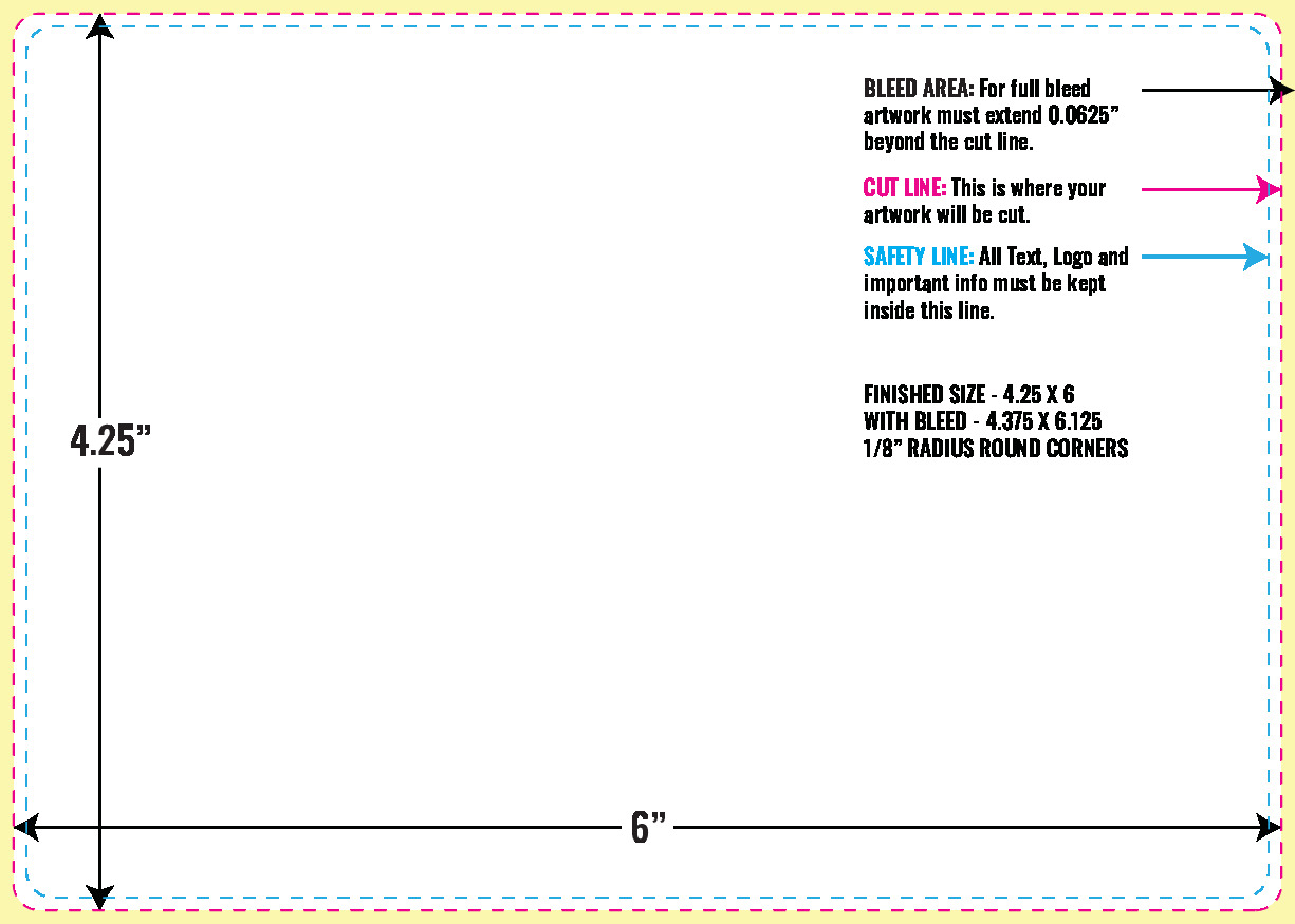 Print Layout Templates 4.25" x 6" Greeting Cards 