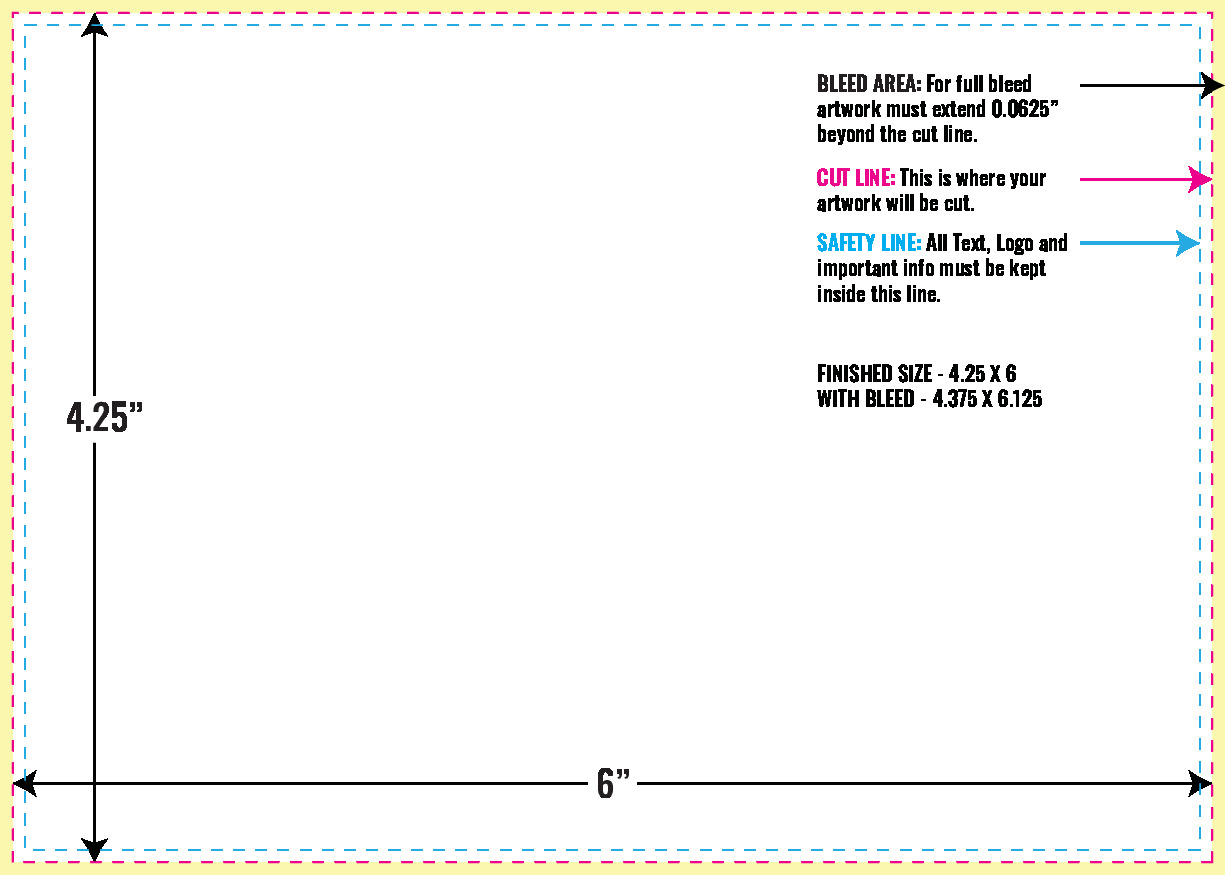 Print Layout Templates 4.25" x 6" Greeting Cards 