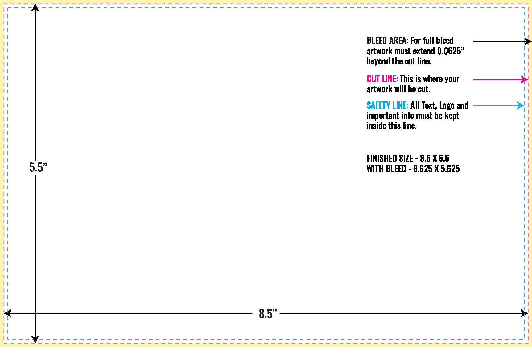 Print Layout Templates 5.5" x 8.5" Greeting Cards 