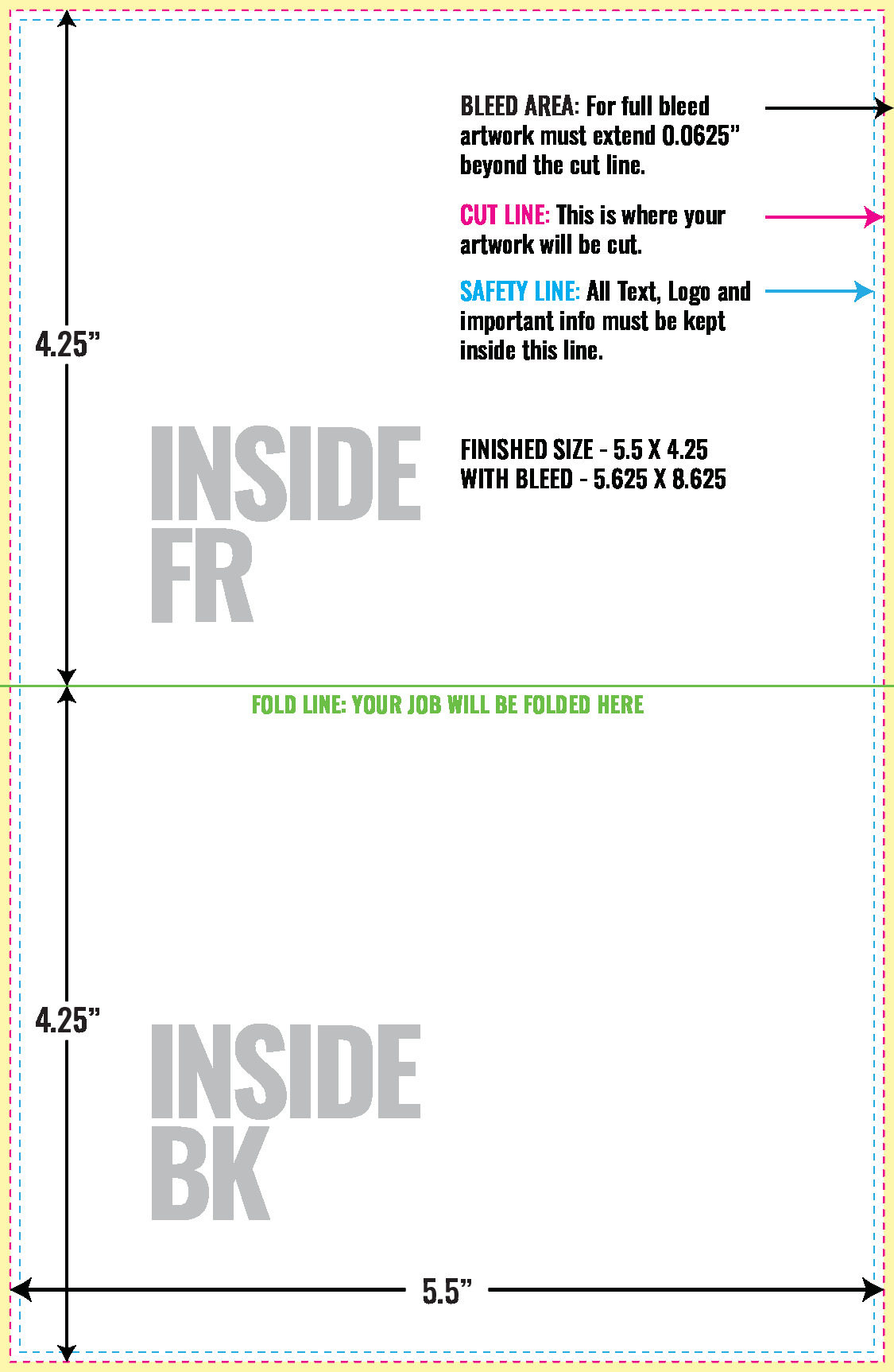 Print Layout Templates 5.5" x 8.5" Greeting Cards 
