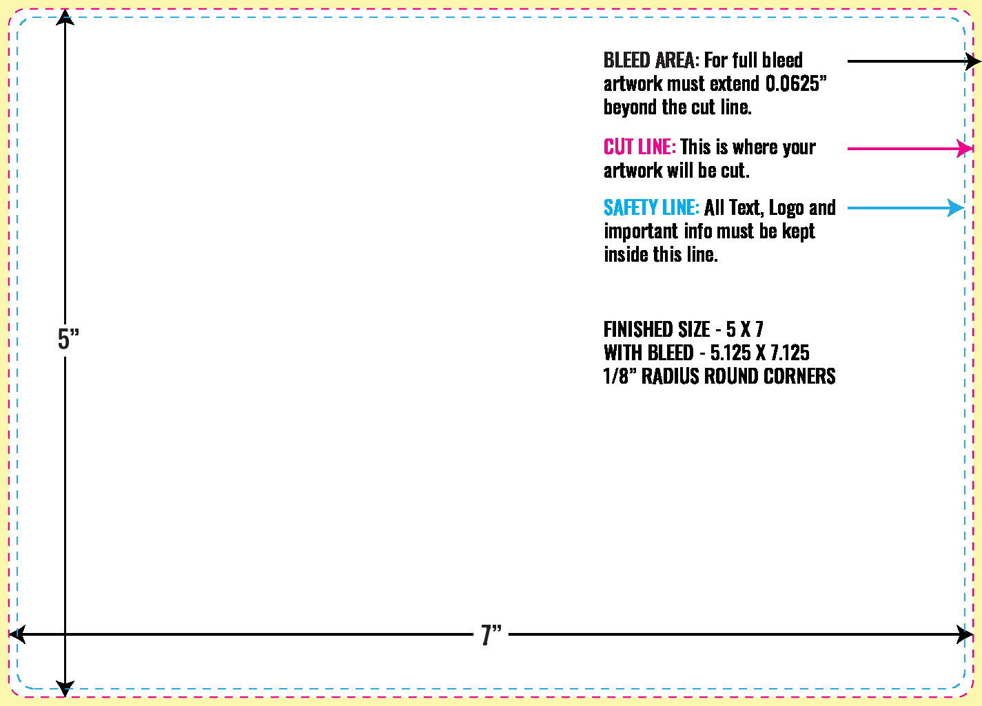 Print Layout Templates 5" x 7" Greeting Cards 