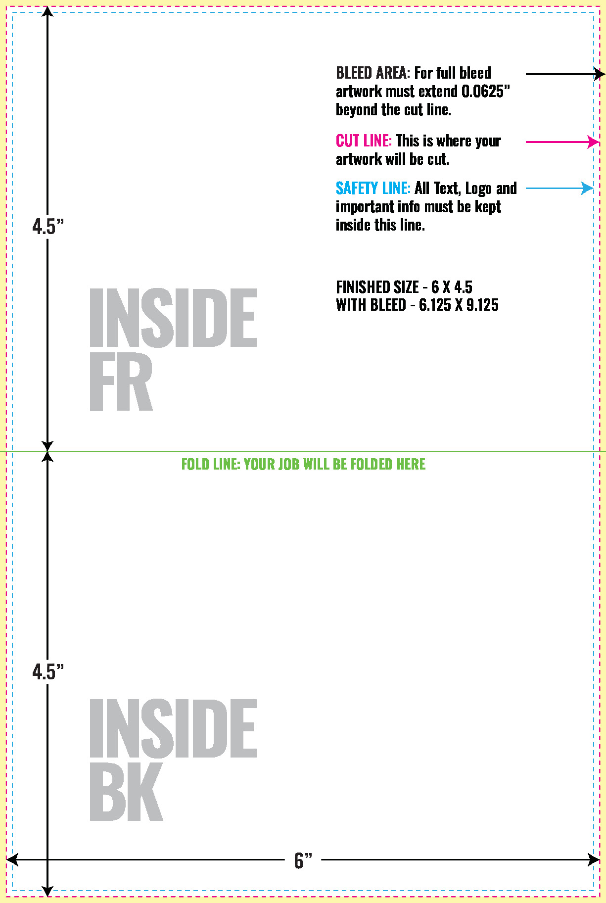 Print Layout Templates 6" x 9" Greeting Cards 
