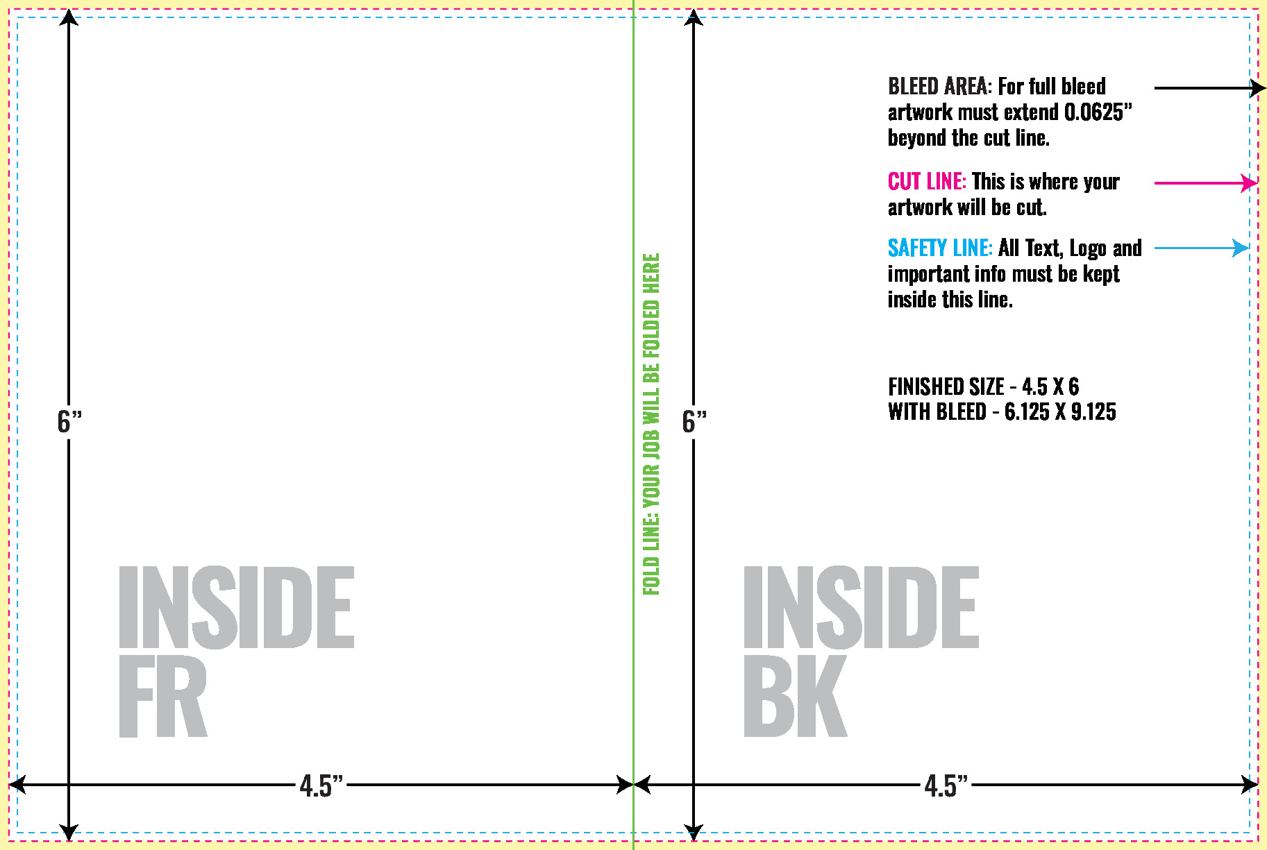 Print Layout Templates 6" x 9" Greeting Cards 