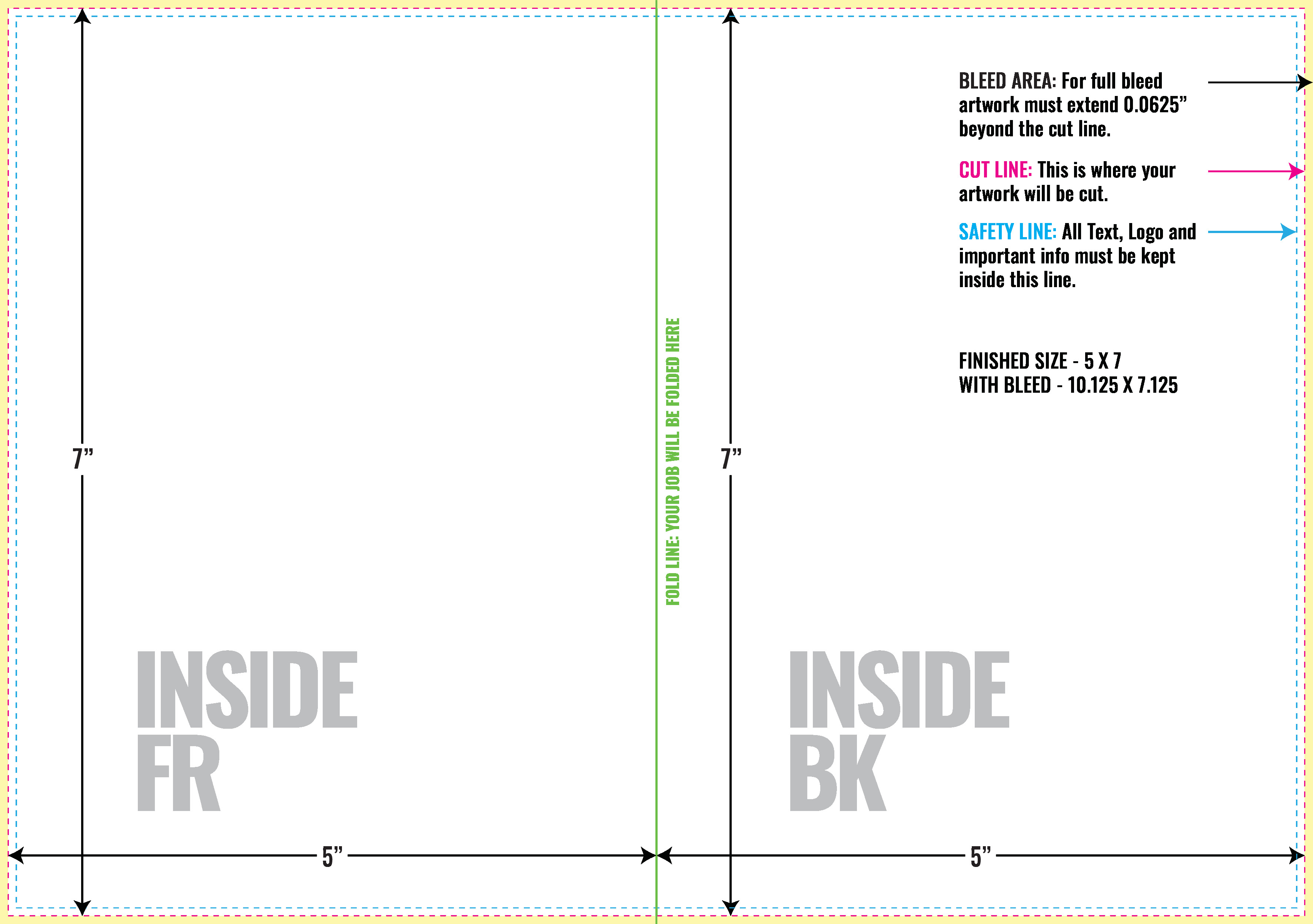 Download Free Print Templates for Greeting Card  PrintMagic In Half Fold Card Template