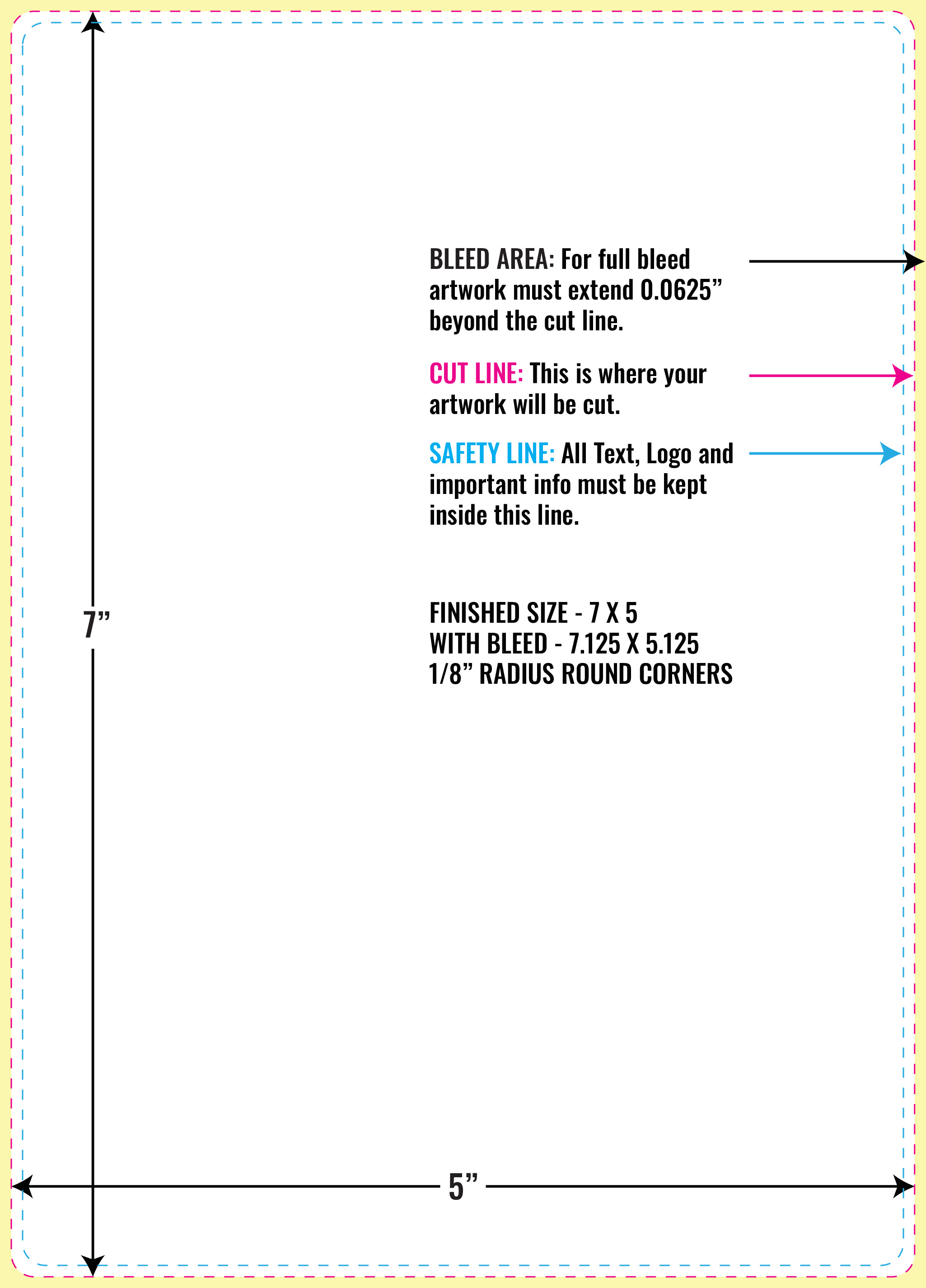 Print Layout Templates 5" x 7" Greeting Cards 